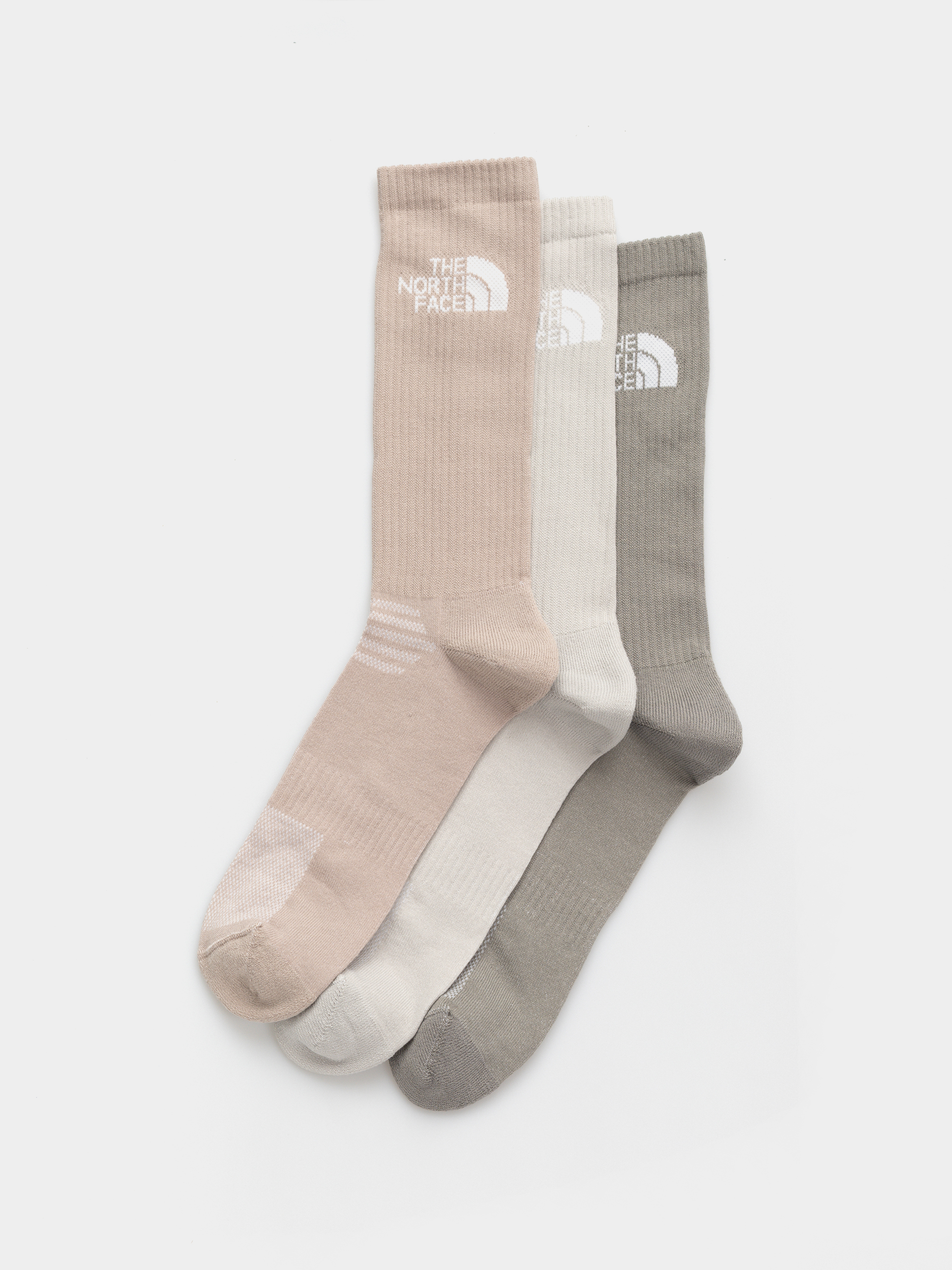 Ponožky The North Face Multi Sport Cush Crew 3P (stone slab/timeless taupe)