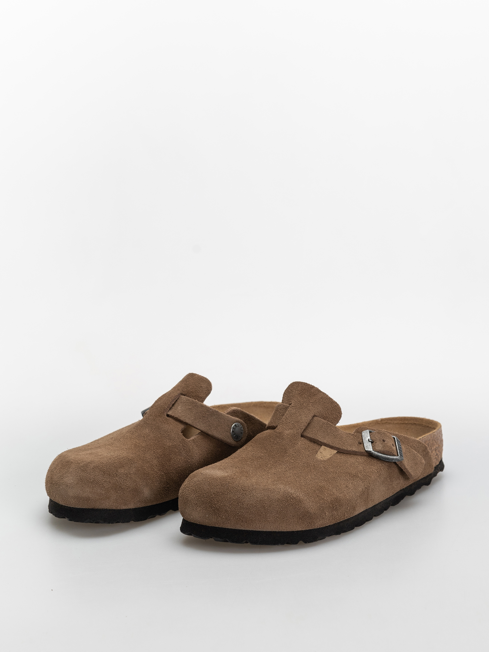 Šľapky Birkenstock Boston Suede Leather Narrow (dark tea)