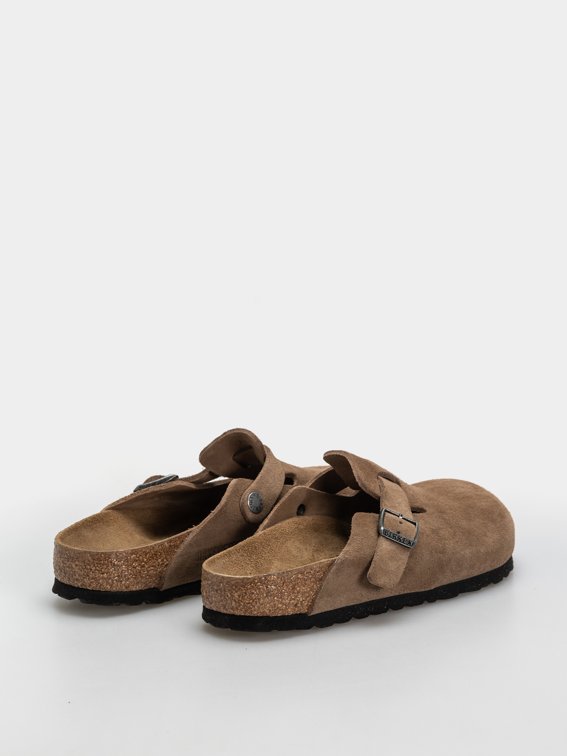 Šľapky Birkenstock Boston Suede Leather Narrow (dark tea)
