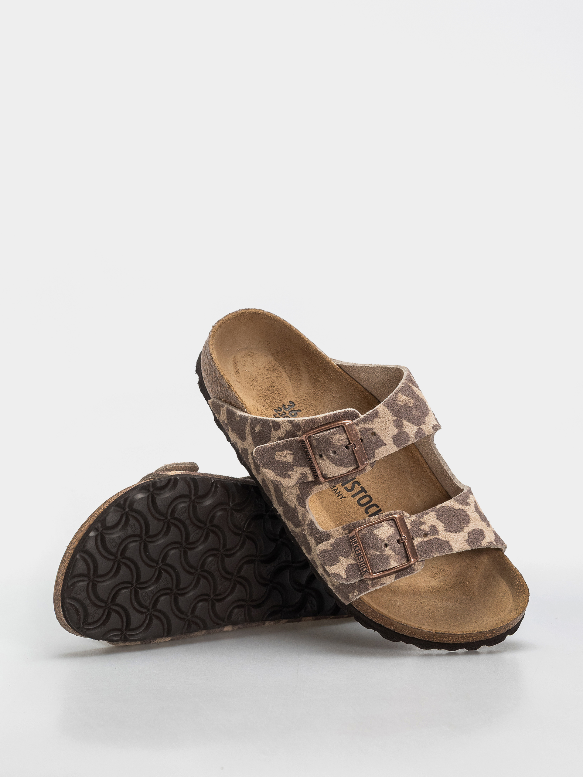 Šľapky Birkenstock Arizona Suede Leather Narrow (leo sandcastle)