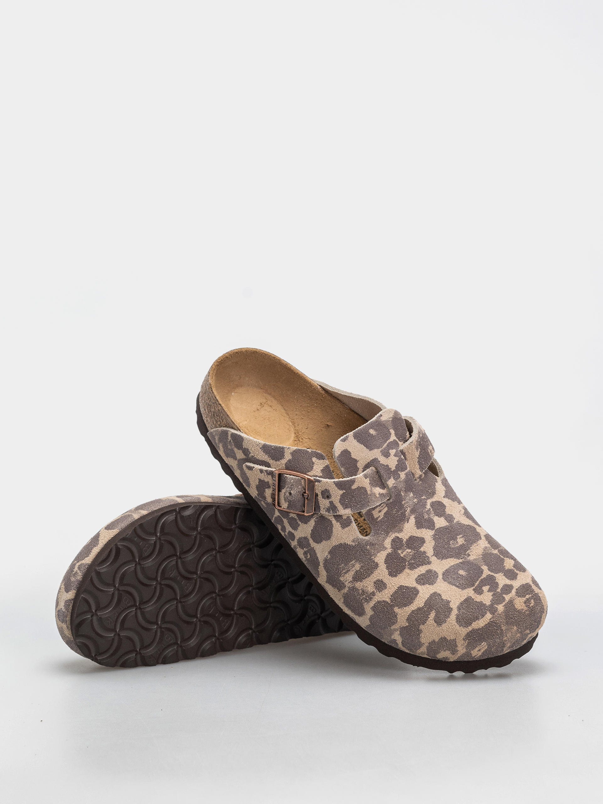 Šľapky Birkenstock Boston Suede Leather Narrow (leo sandcastle)