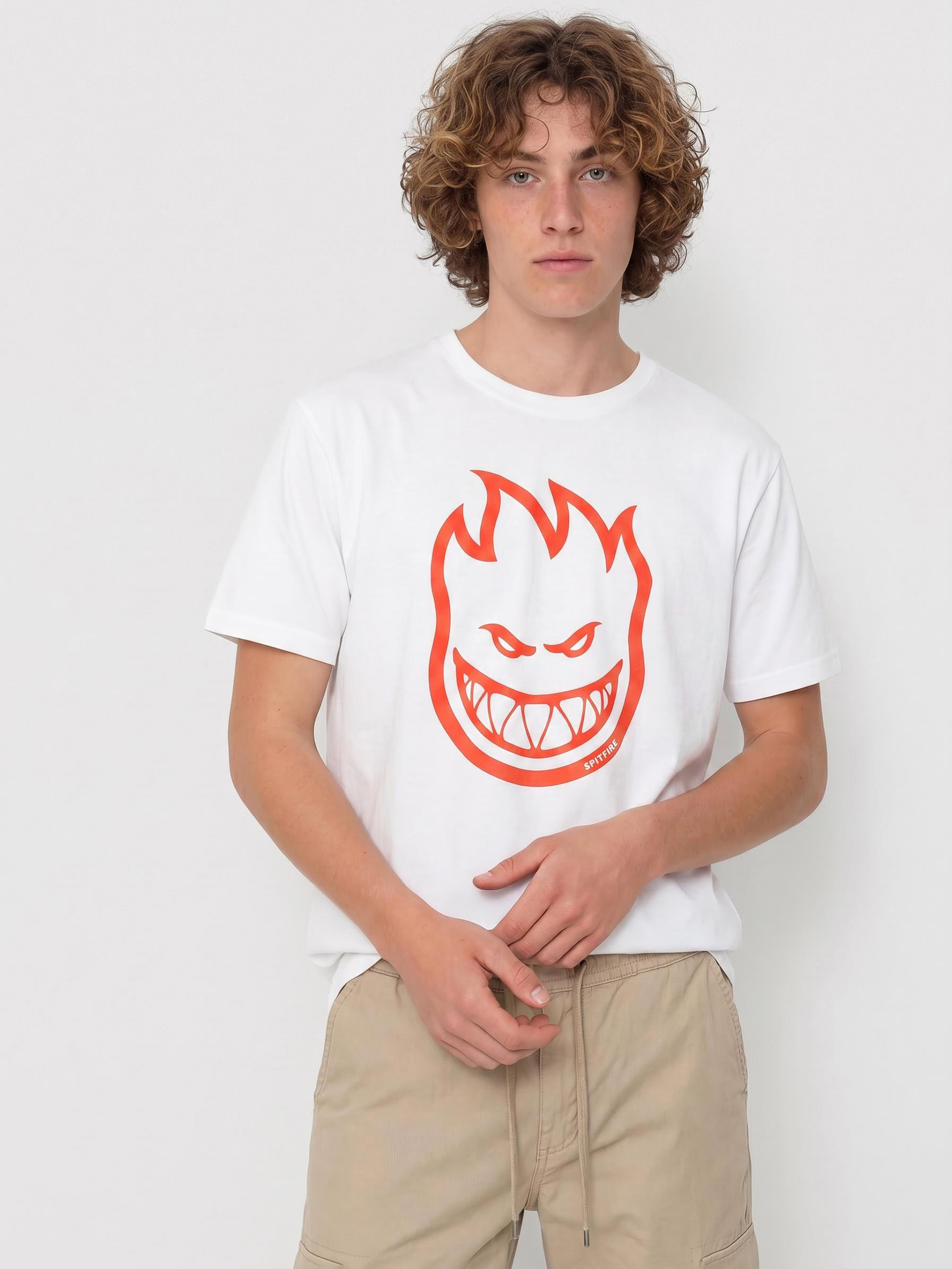 Tričko Spitfire Bighead (white/red)