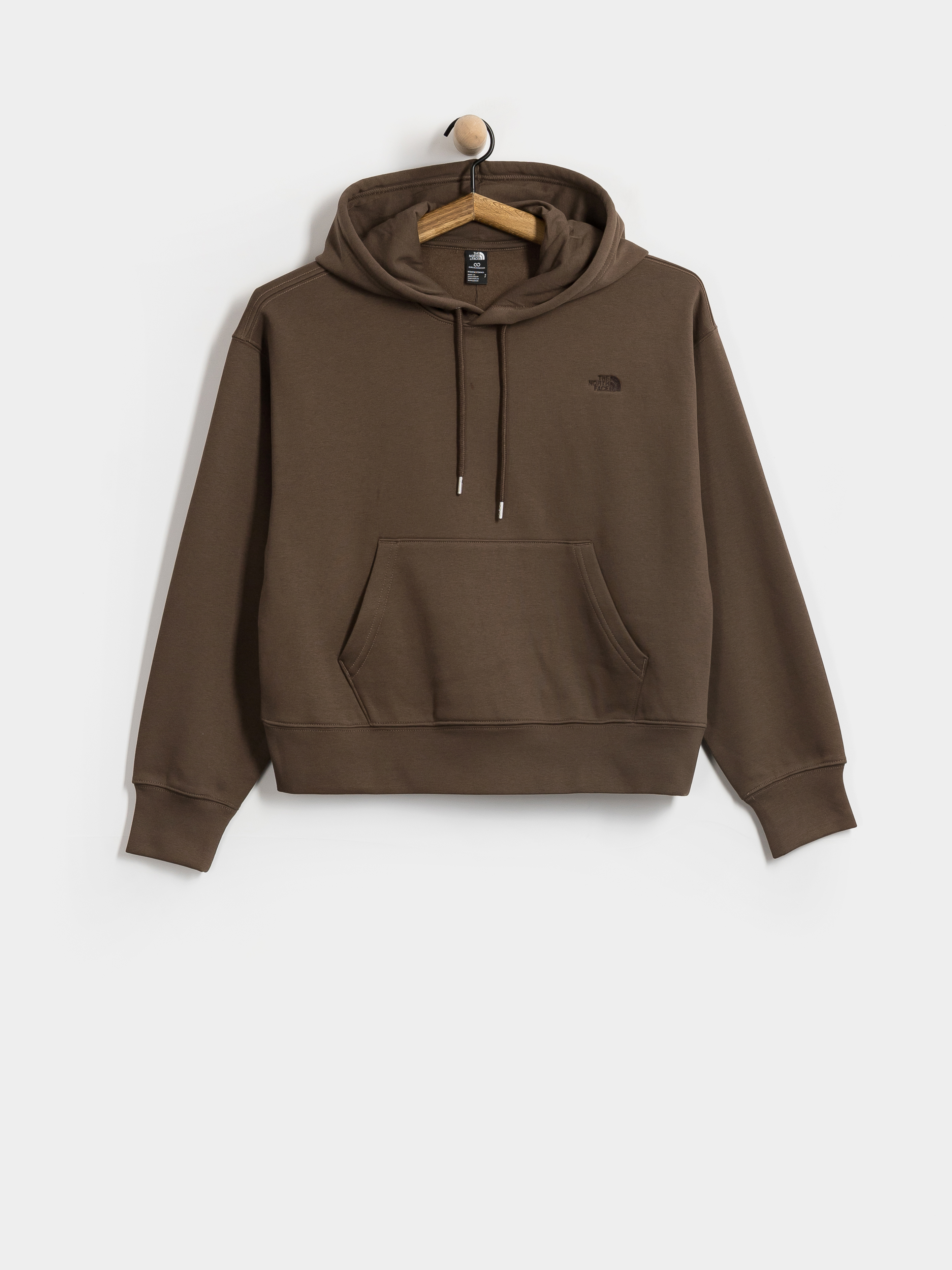 Mikina s kapucňou The North Face Essential Simple Dome Boxy HD Wmn (smokey brown)