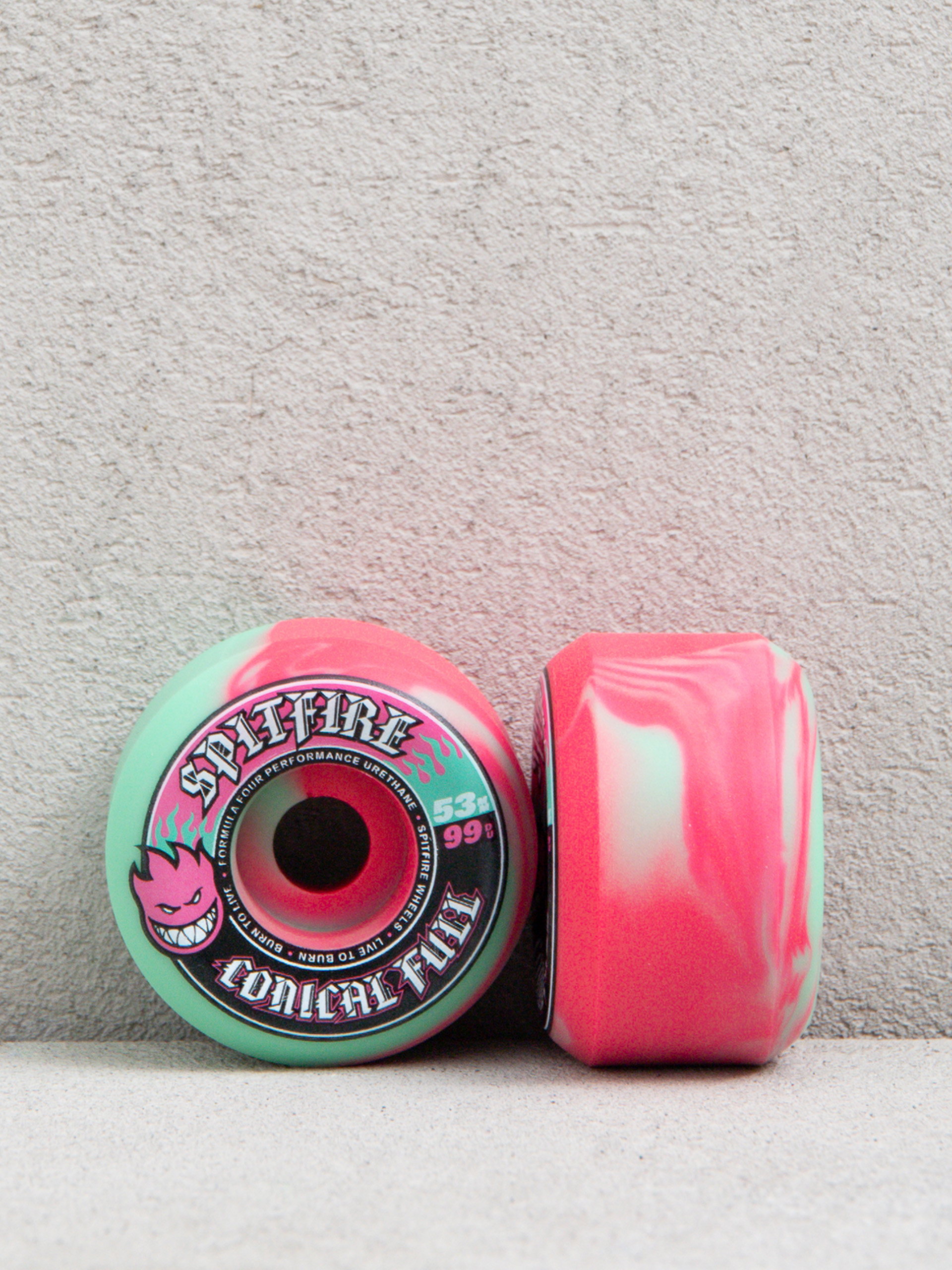 Kolieska Spitfire F4 99D Team Color Pack F4 99 Conical Full (teal/pink swirl)