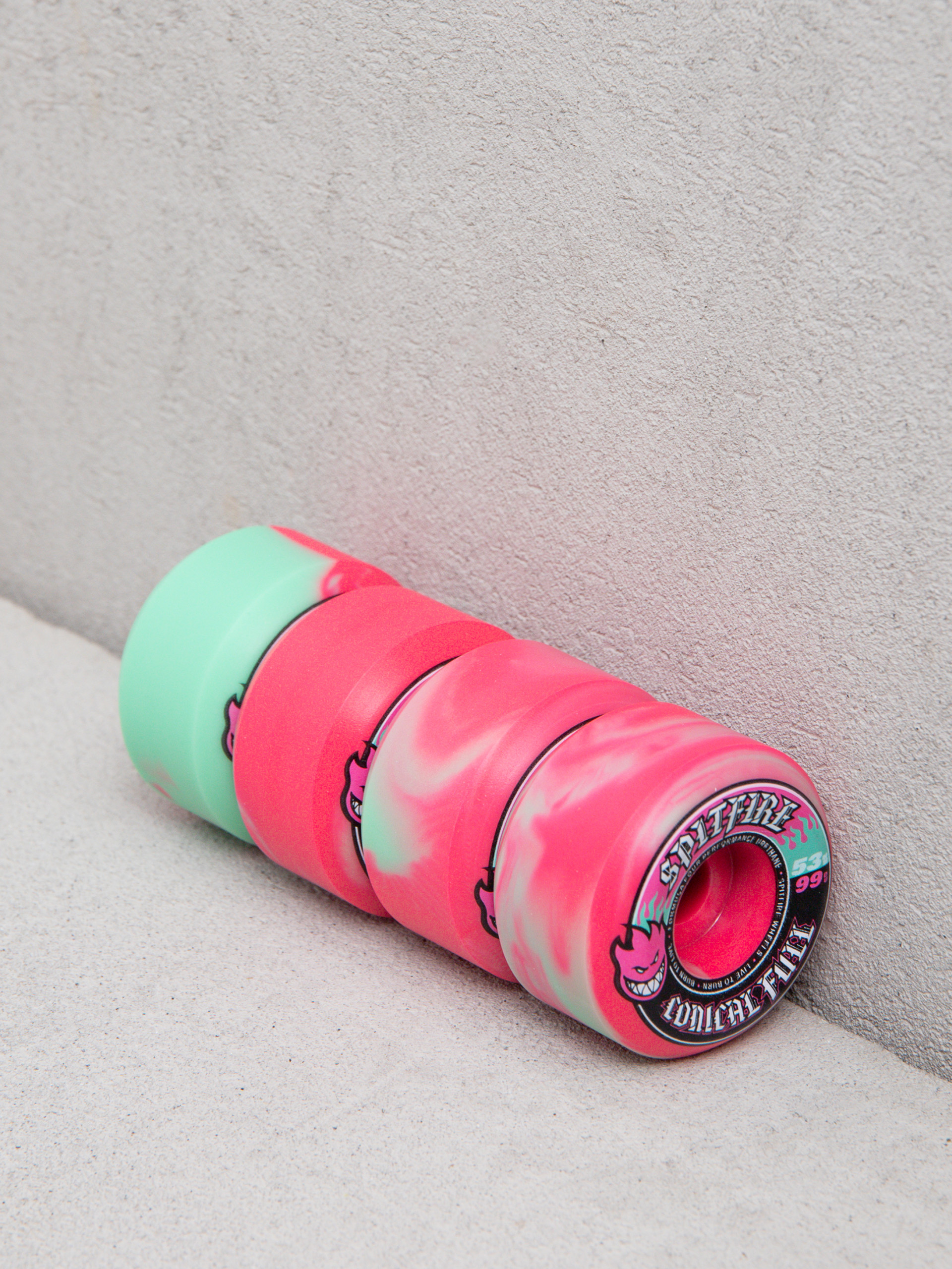 Kolieska Spitfire F4 99D Team Color Pack F4 99 Conical Full (teal/pink swirl)