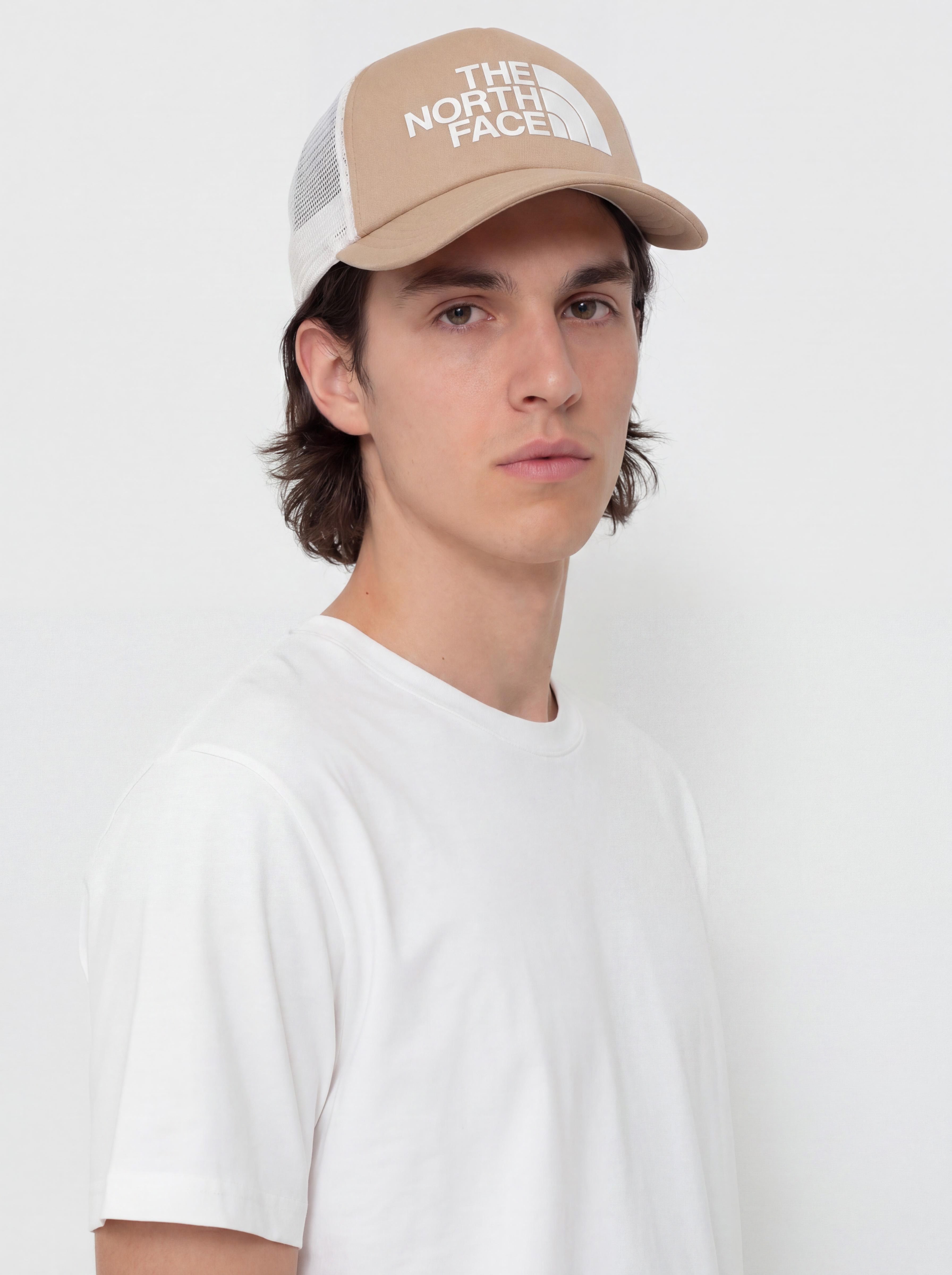 Šiltovka The North Face Tnf Logo Trucker (khaki stone/tnf white)