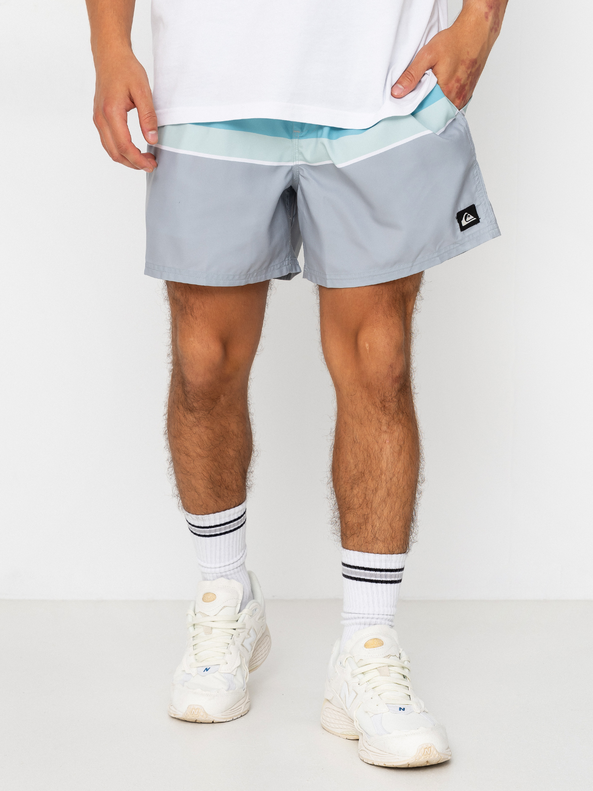 Plu00e1u017eovu00e9 krau0165asy Quiksilver Everyday Printed Volley 15 (quarry outside stripe)