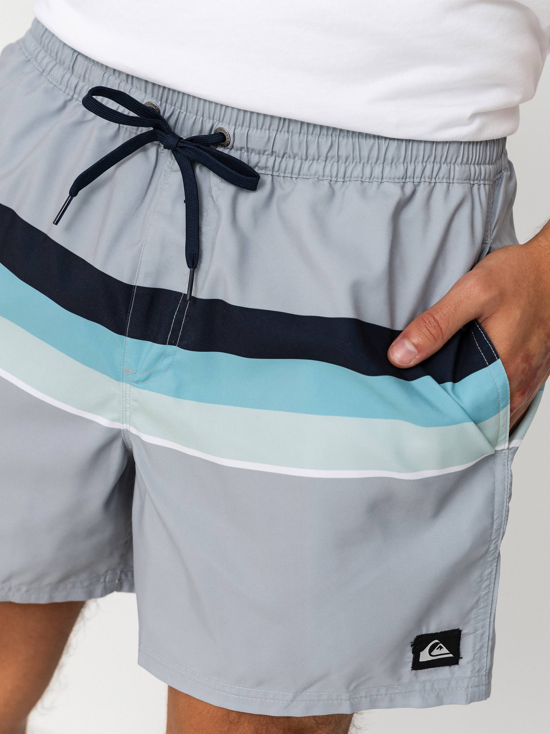 Plážové kraťasy Quiksilver Everyday Printed Volley 15 (quarry outside stripe)