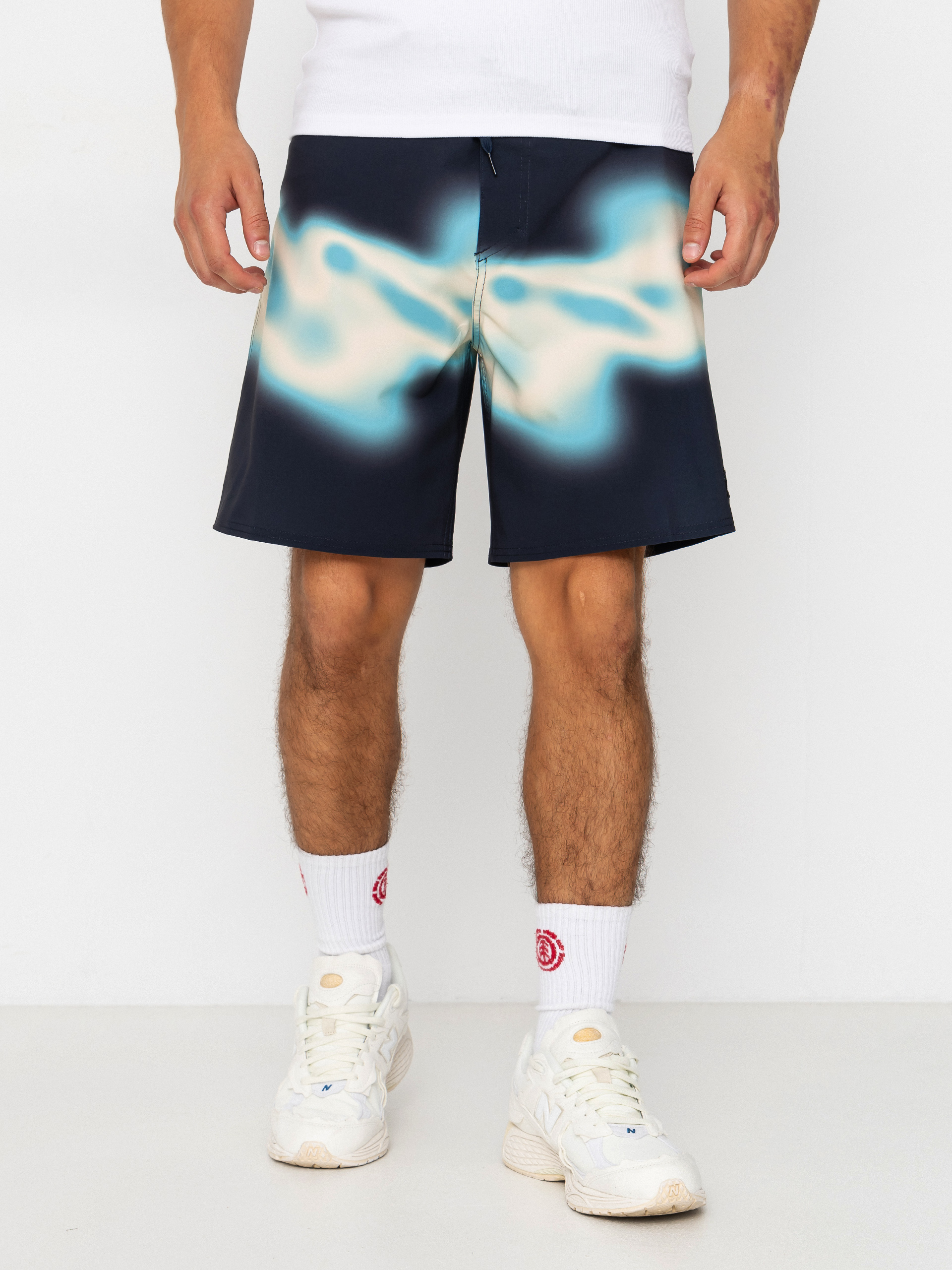 Plážové kraťasy Quiksilver Surfsilk Straight 18 (dark navy thermo stripe)