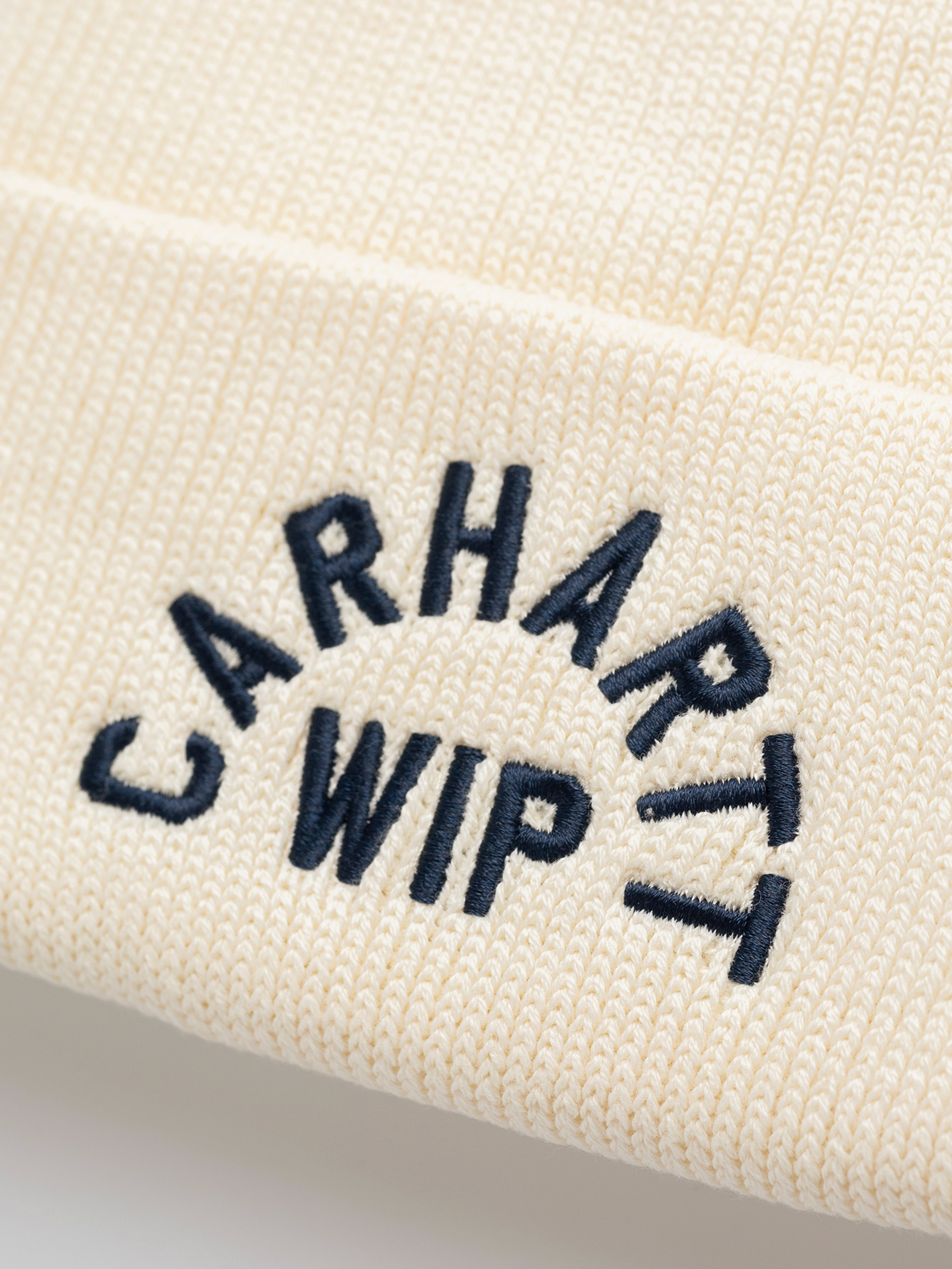 Čiapka Carhartt WIP Arch Script (natural/dark navy)