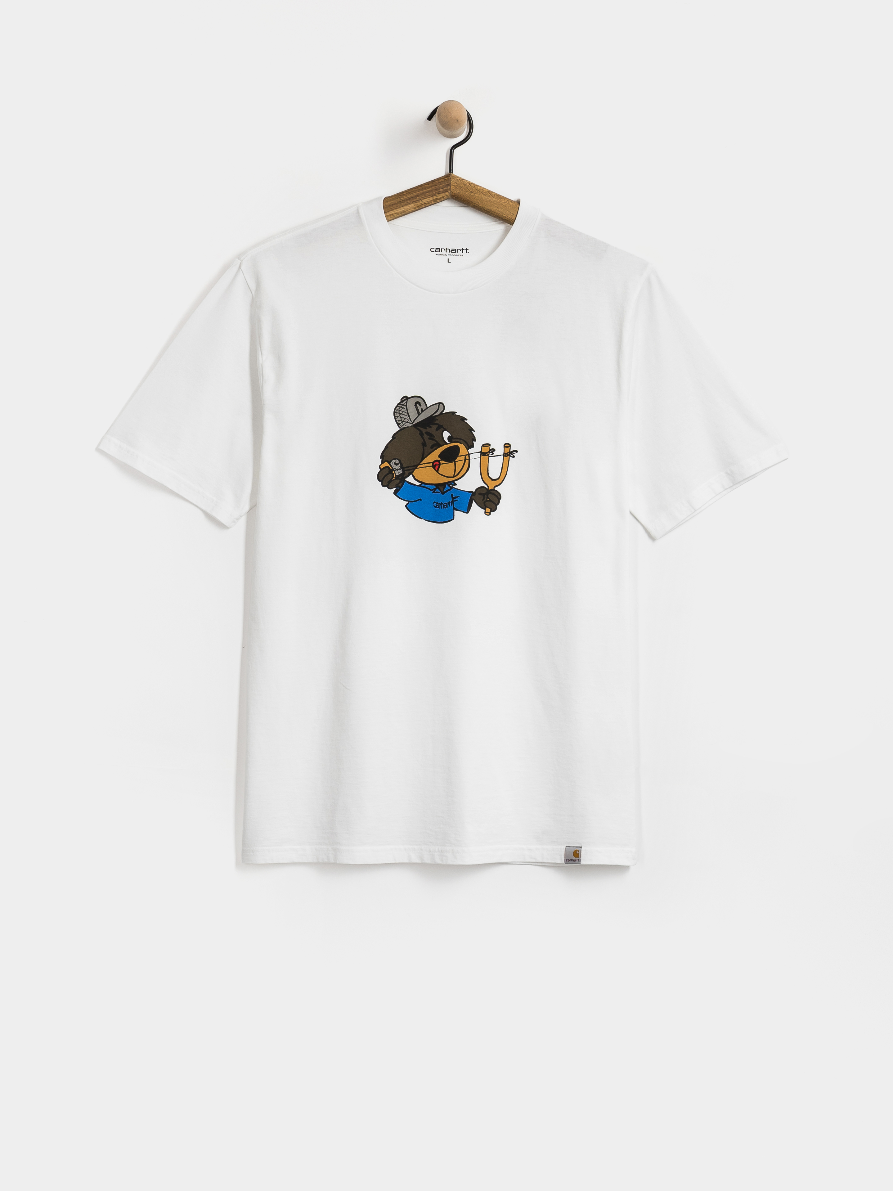 Tričko Carhartt WIP Slingshot (white/heavy enzyme wash)