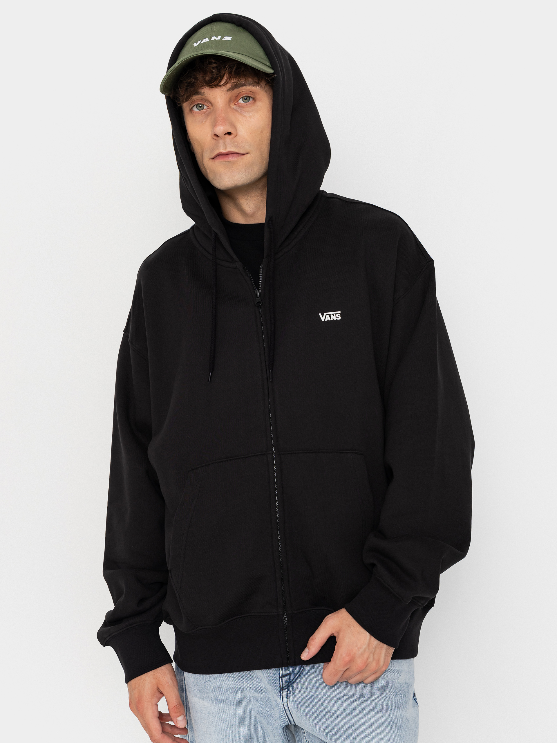 Mikina s kapucňou Vans Left Chest ZHD (black)