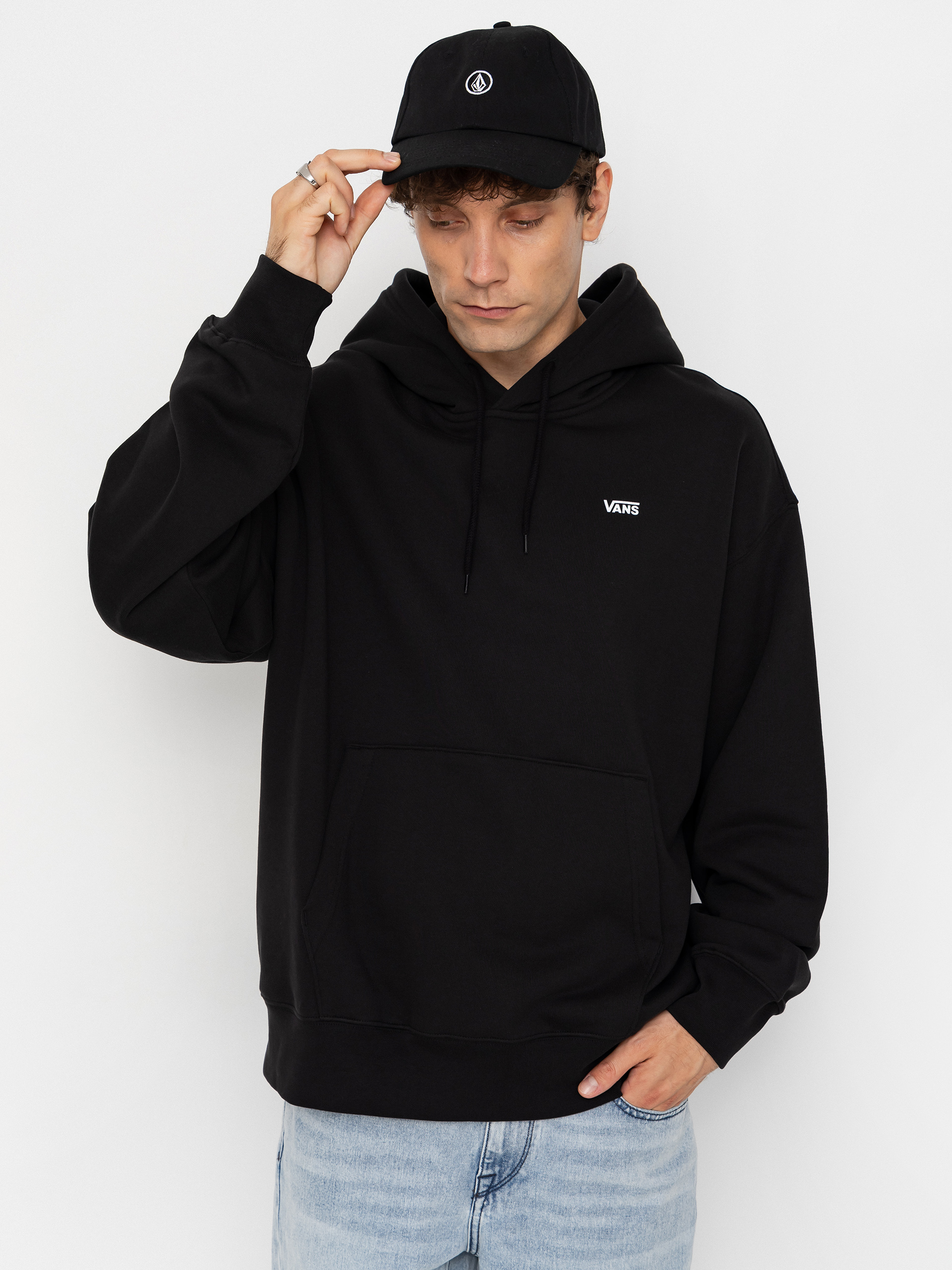 Mikina s kapucňou Vans Left Chest HD (black)