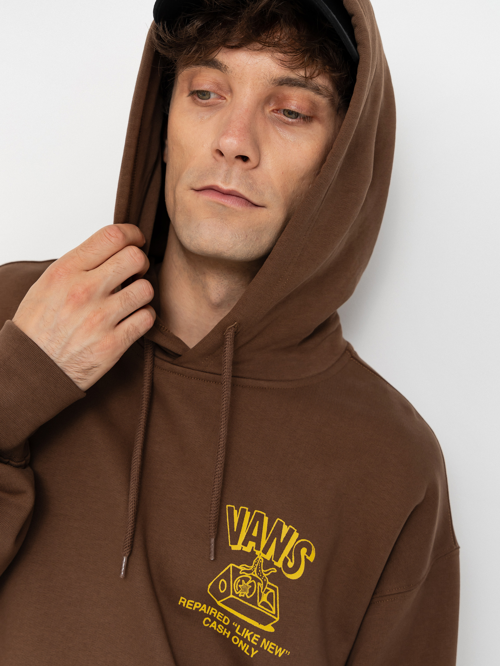 Mikina s kapucňou Vans Refurbed HD (vintage cocoa)