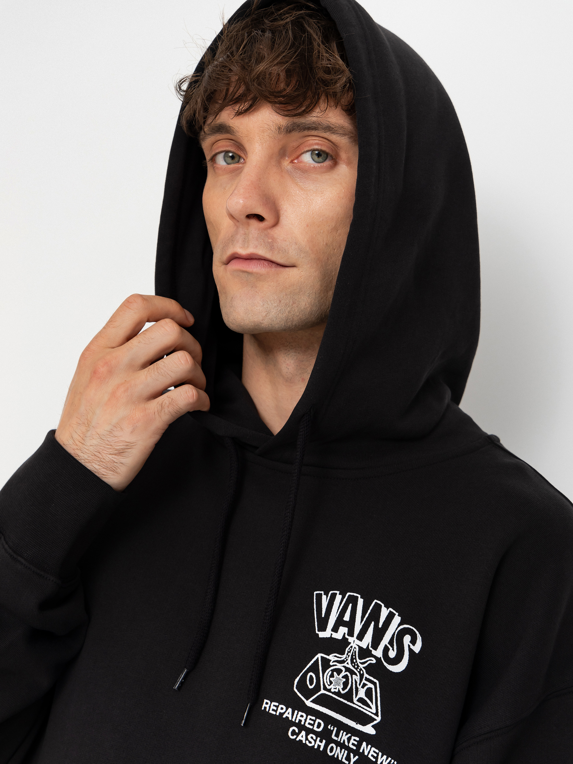 Mikina s kapucňou Vans Refurbed HD (black)