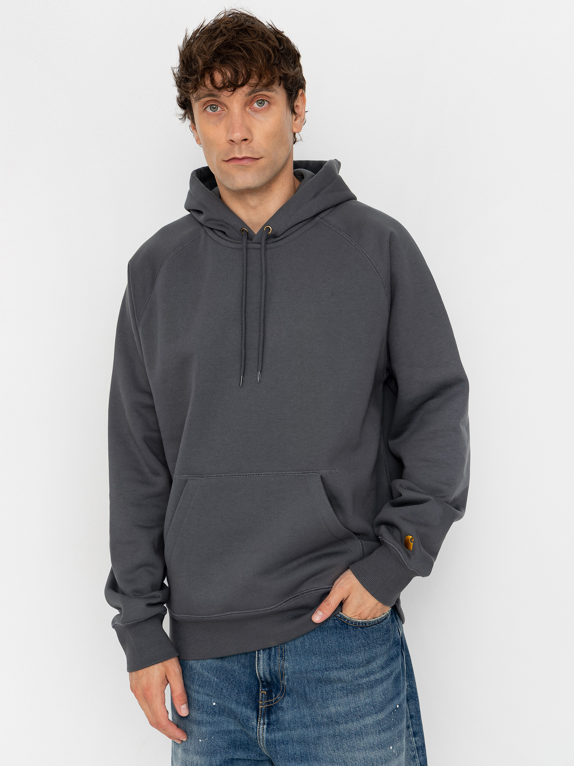 Mikina s kapucu0148ou Carhartt WIP Chase HD (styx/gold)