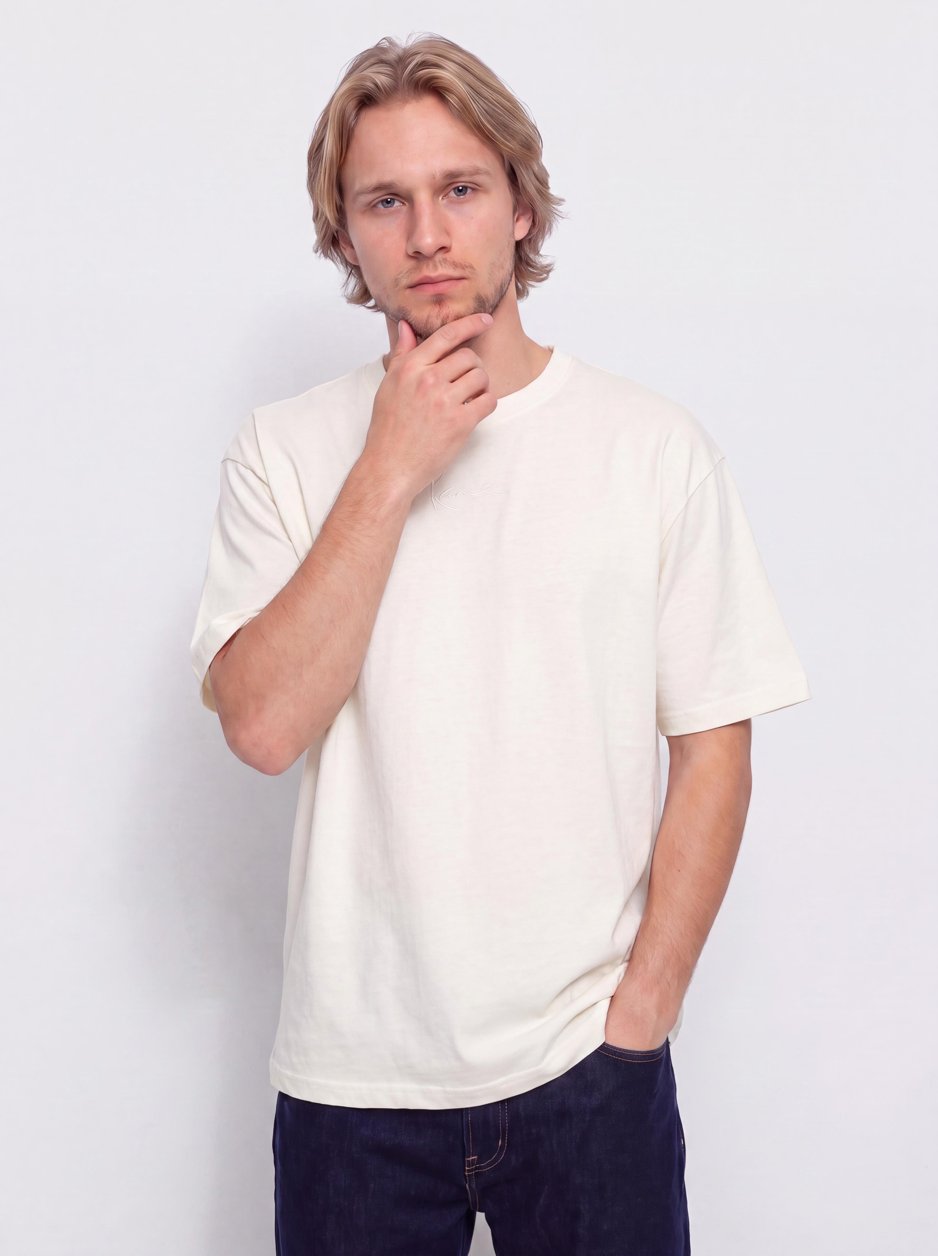 Tričko Karl Kani Small Signature Essential (off white)