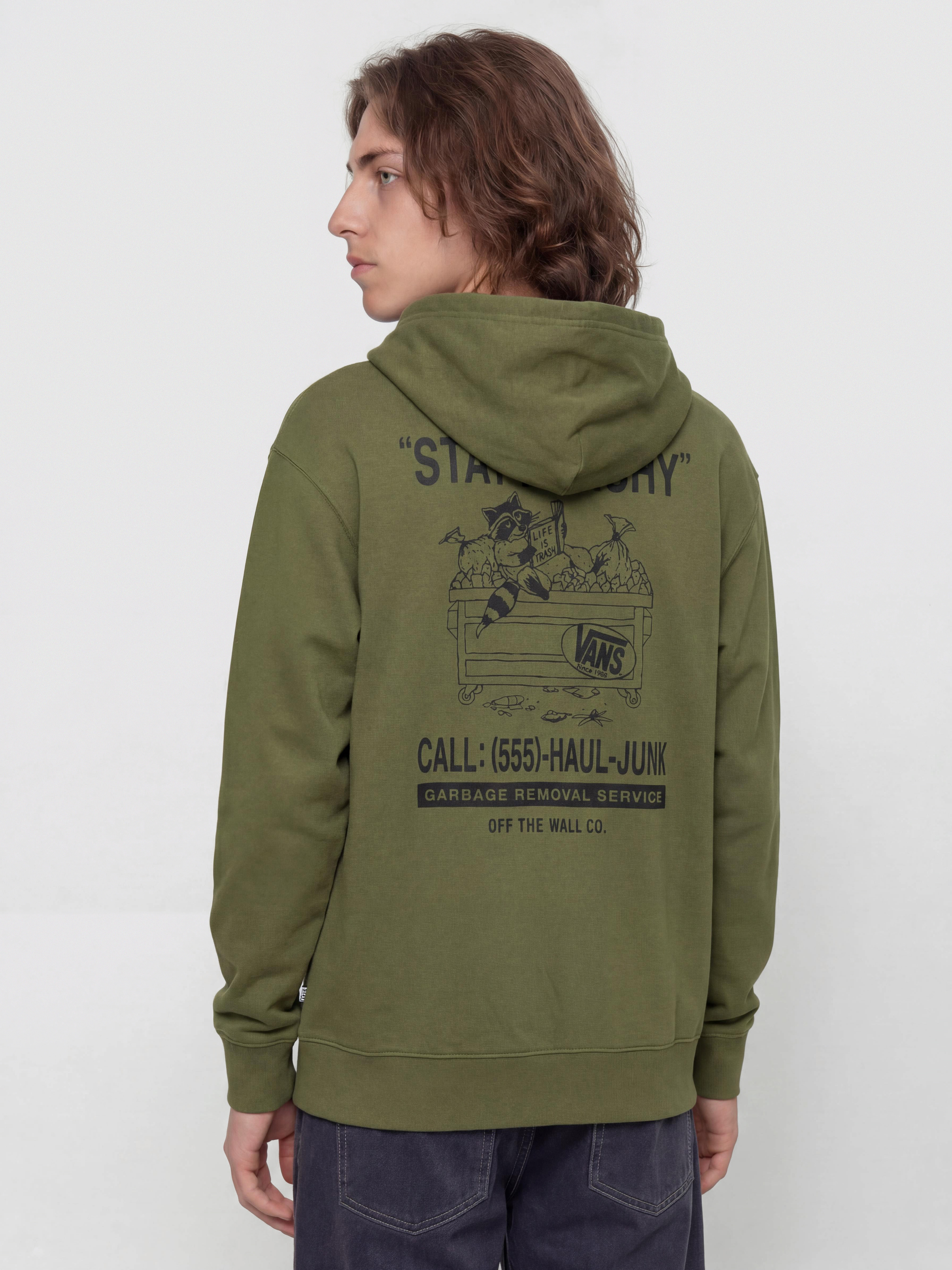 Mikina s kapucňou Vans Trashy HD (green balsam)