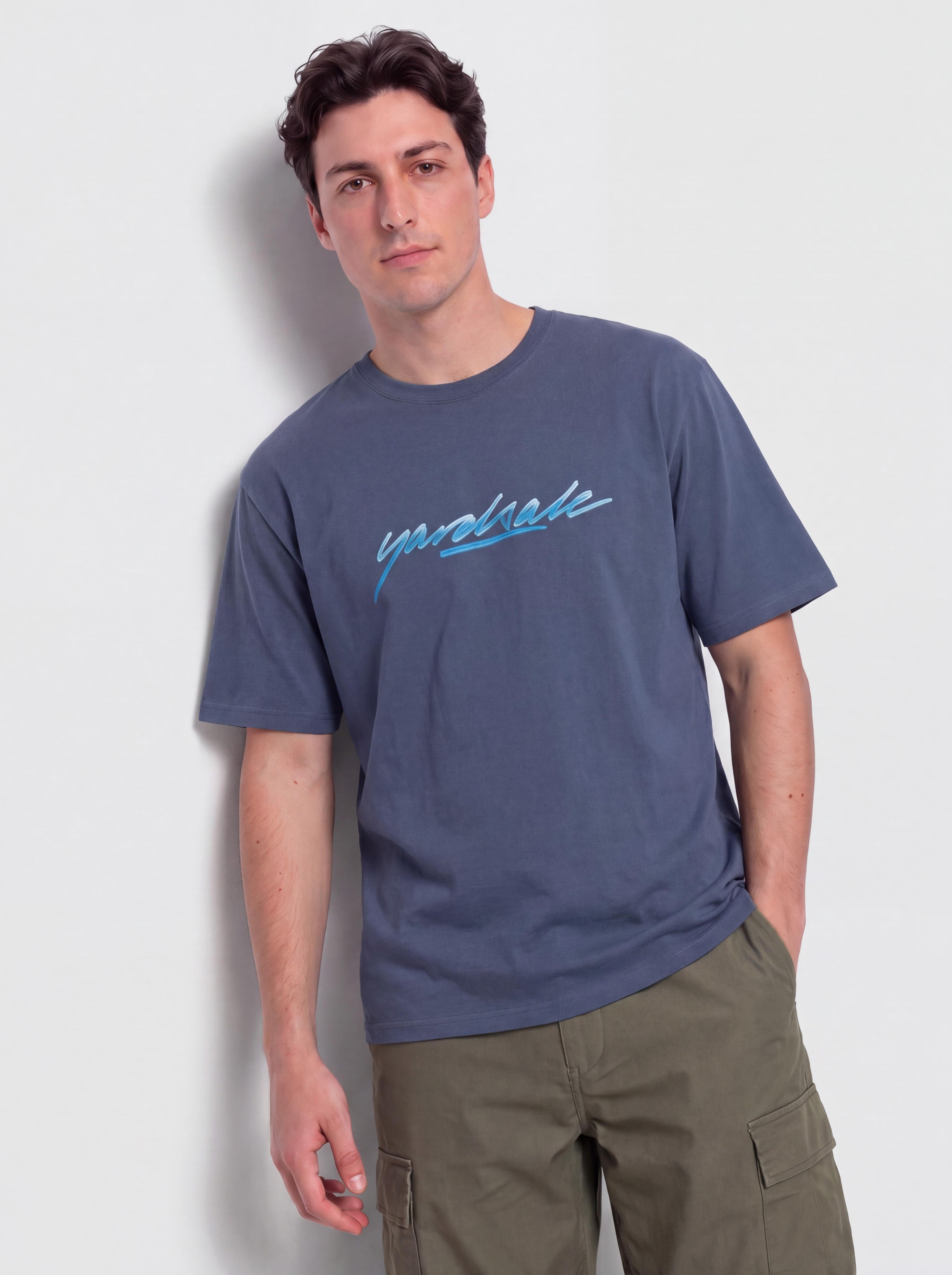 Tričko Yardsale Washed Script (blue)