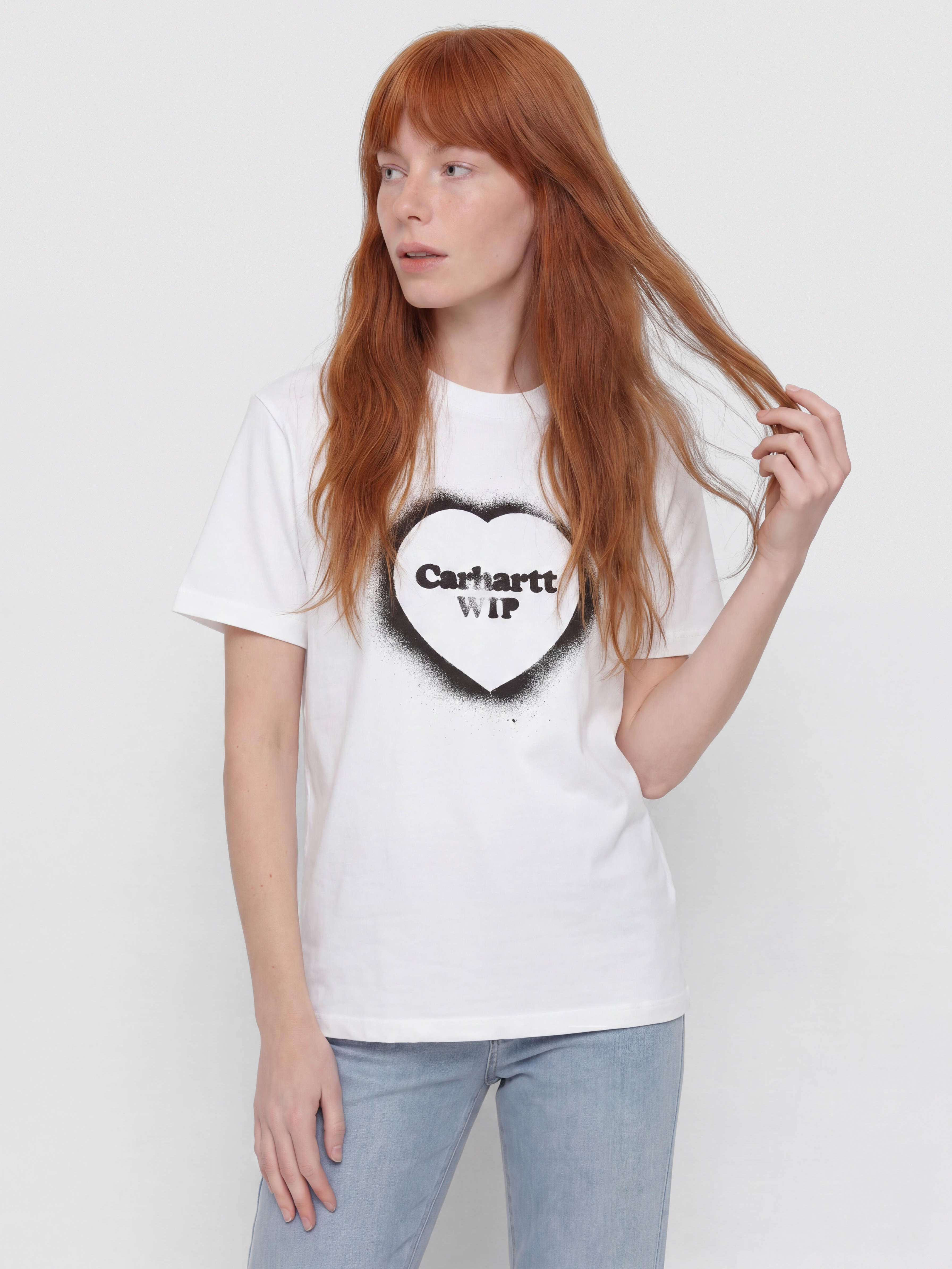 Tričko Carhartt WIP Spray Heart Wmn (white)