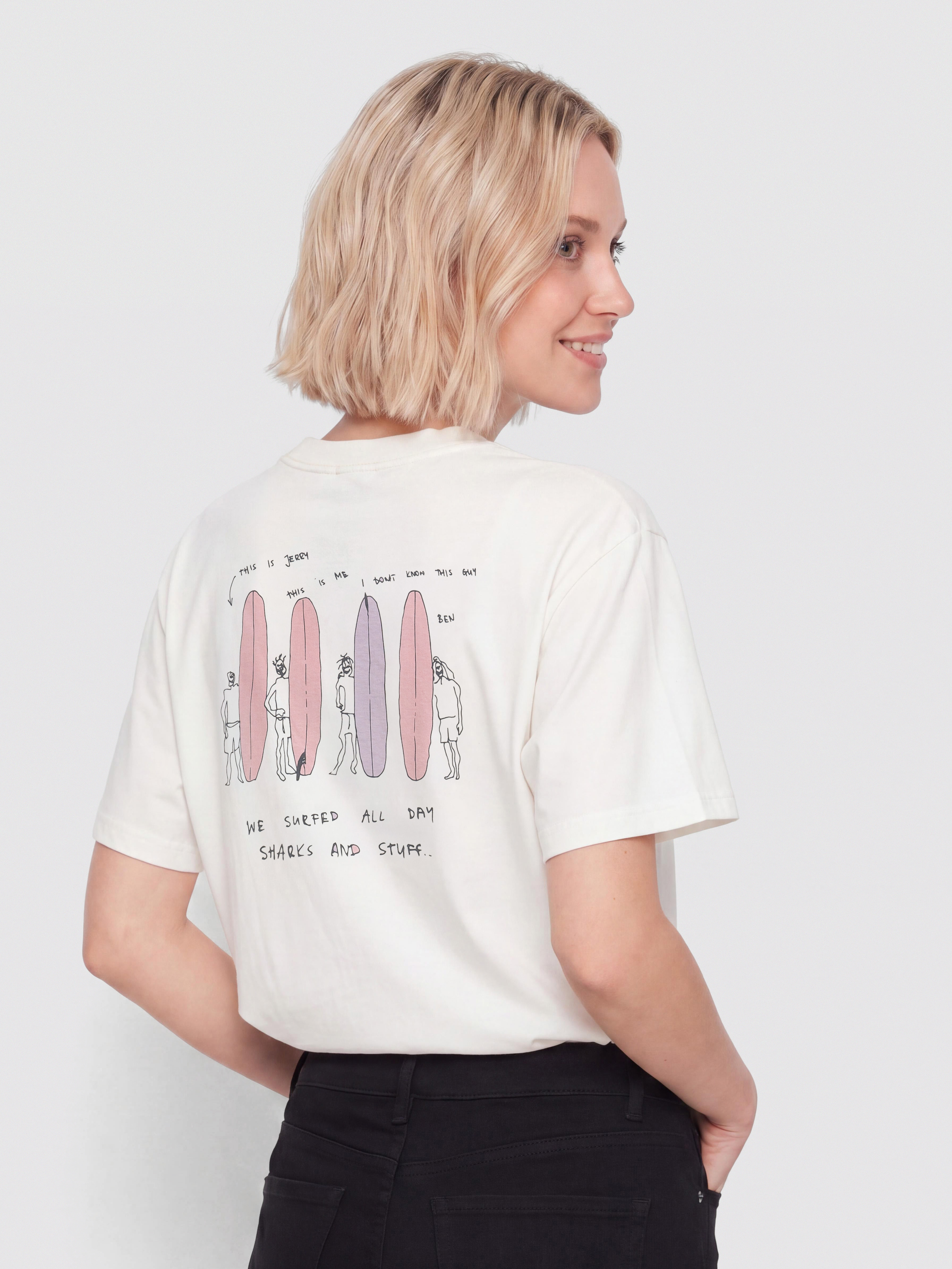 Tričko Surf Inc Friends (vintage white)