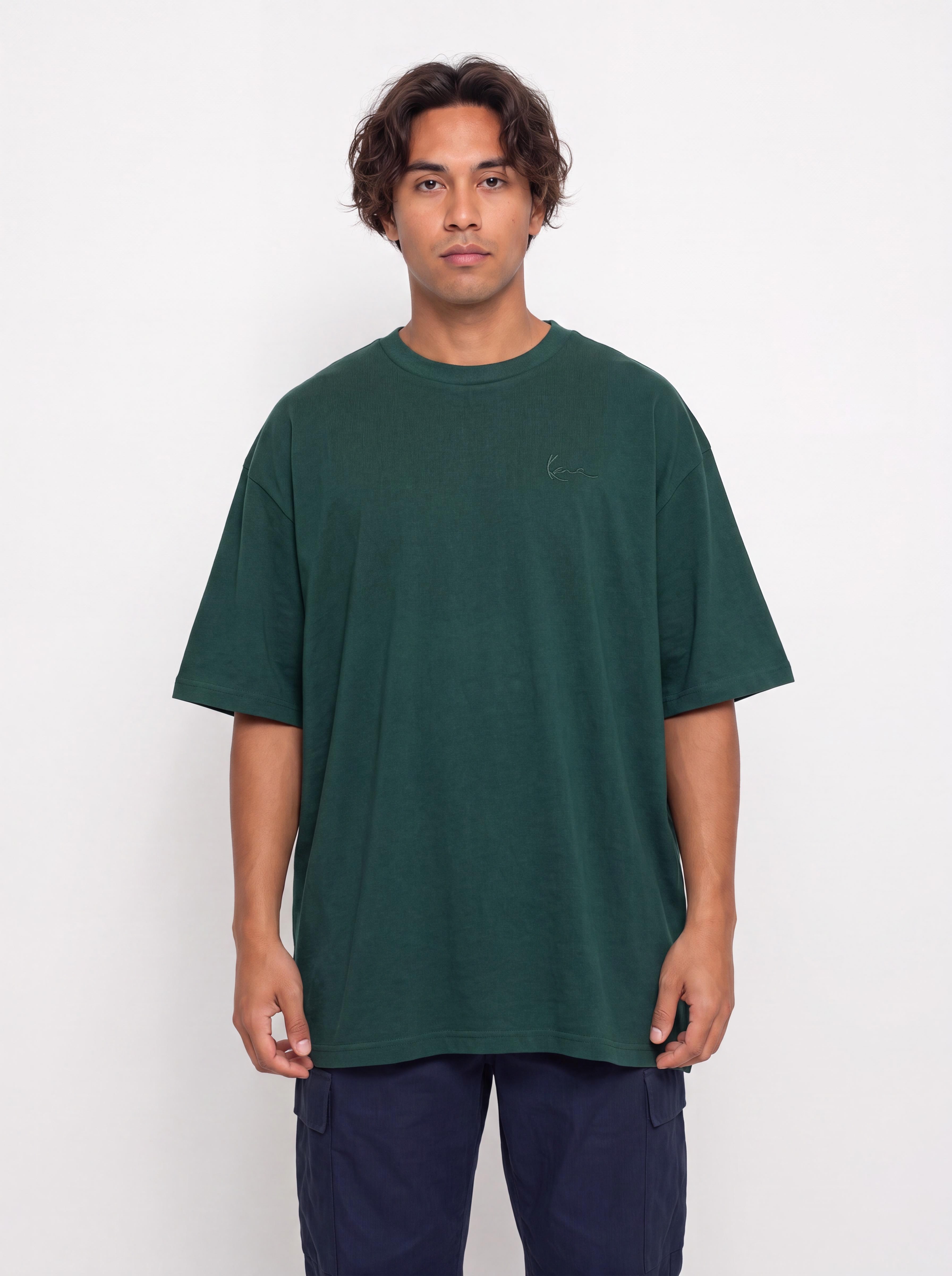 Tričko Karl Kani Signature Washed Oversized (green)