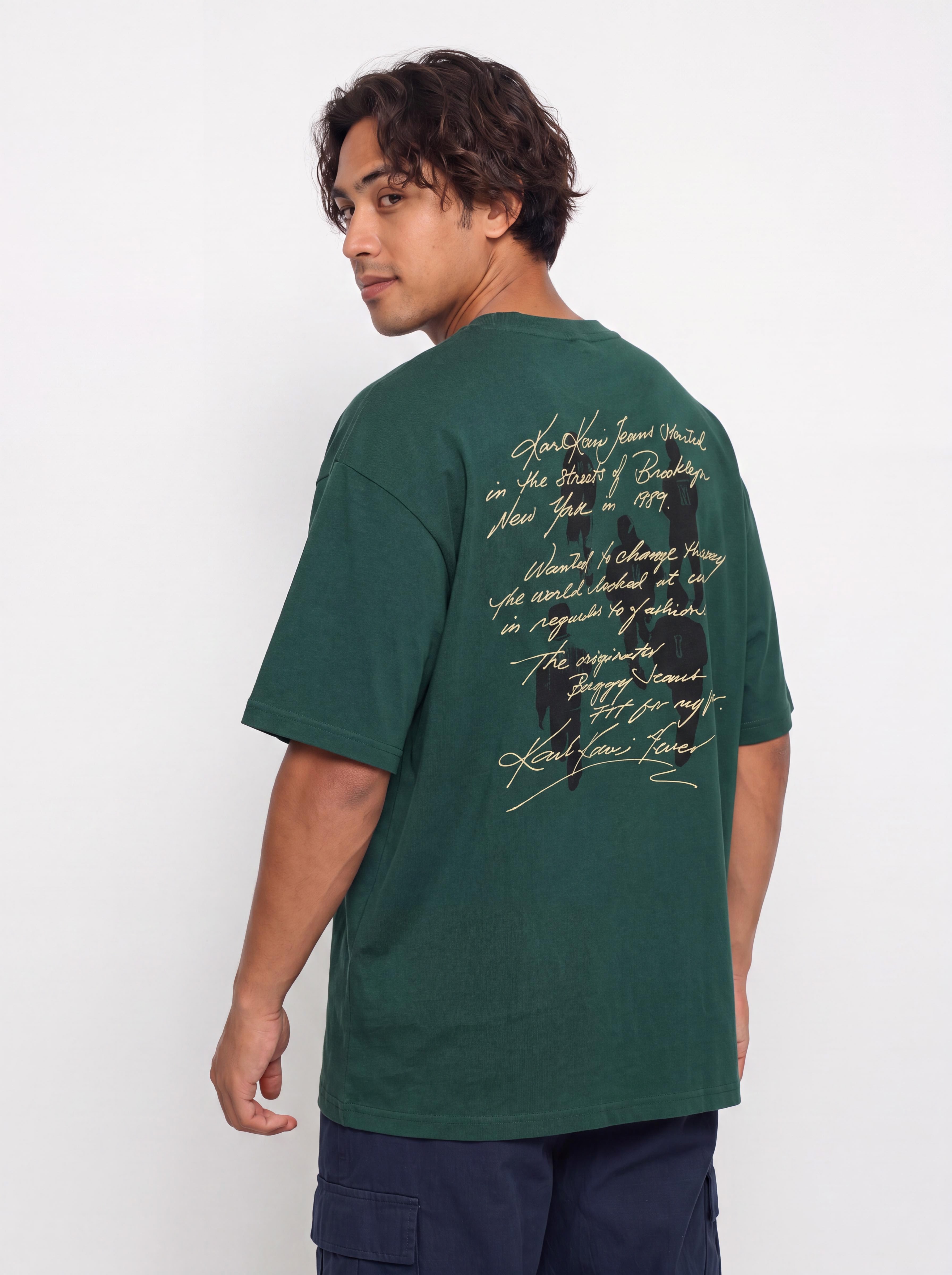 Tričko Karl Kani Signature Washed Oversized (green)