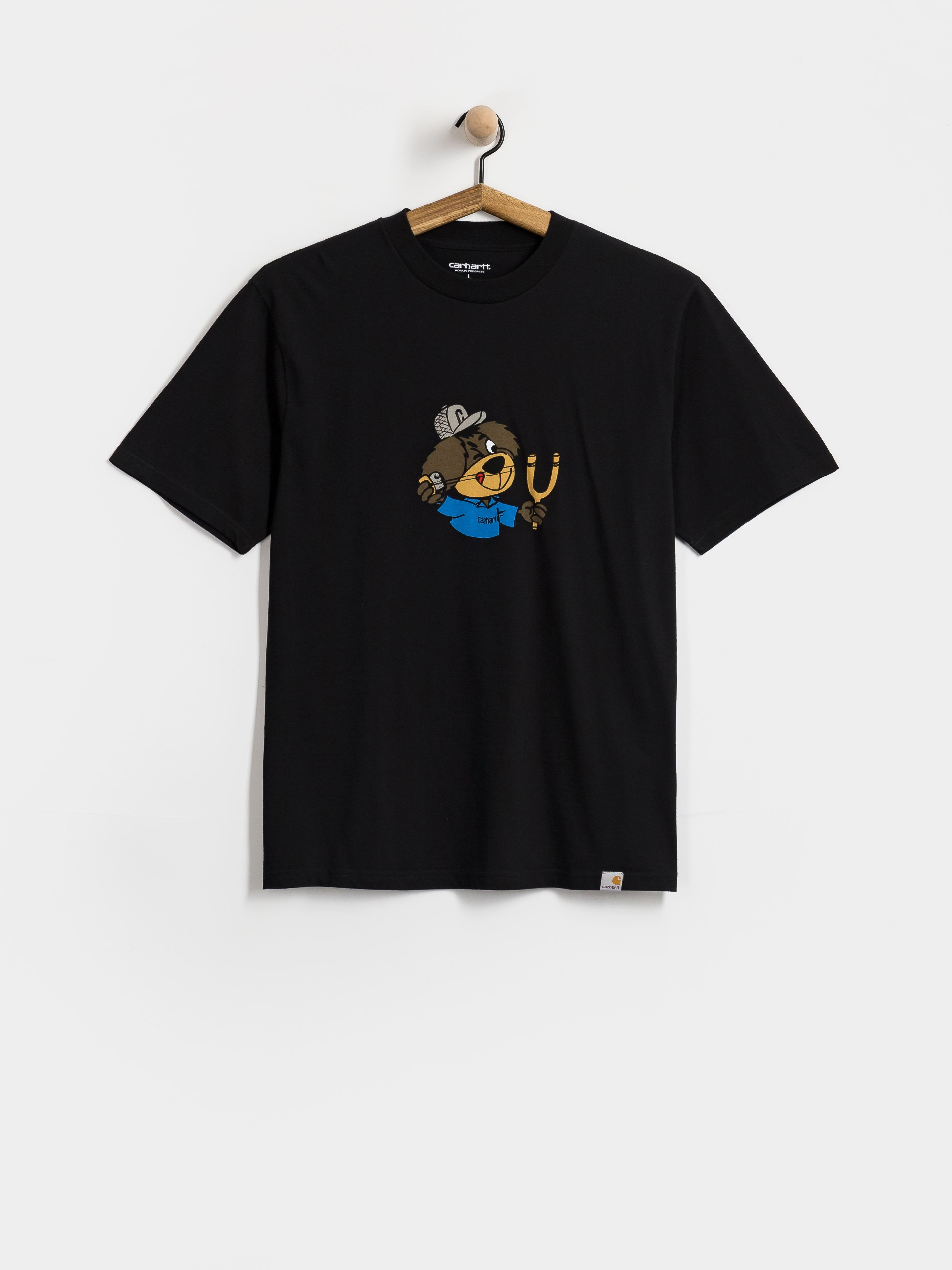Tričko Carhartt WIP Slingshot (black/heavy enzyme wash)