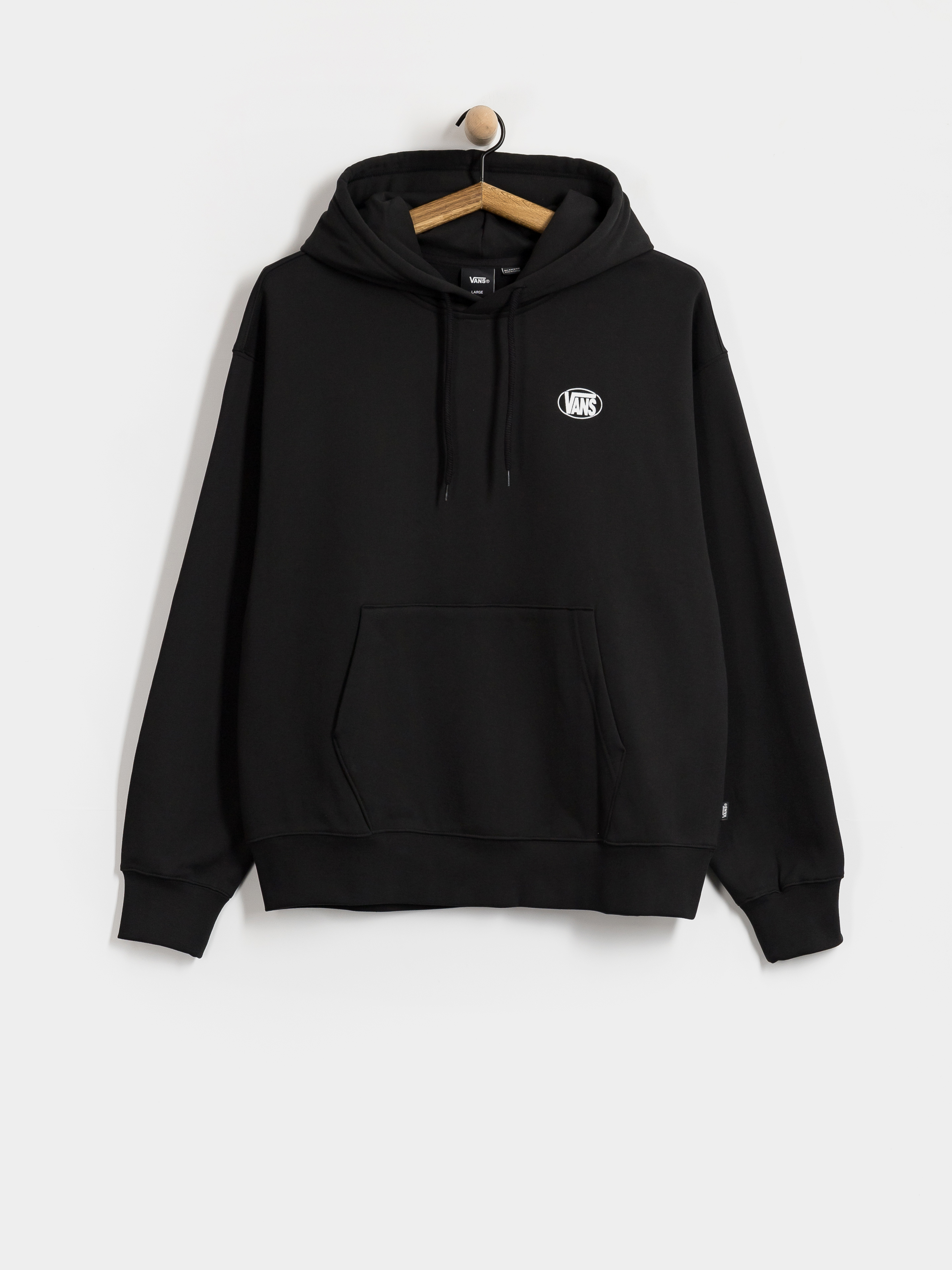 Mikina s kapucňou Vans Oval Logo HD (black)