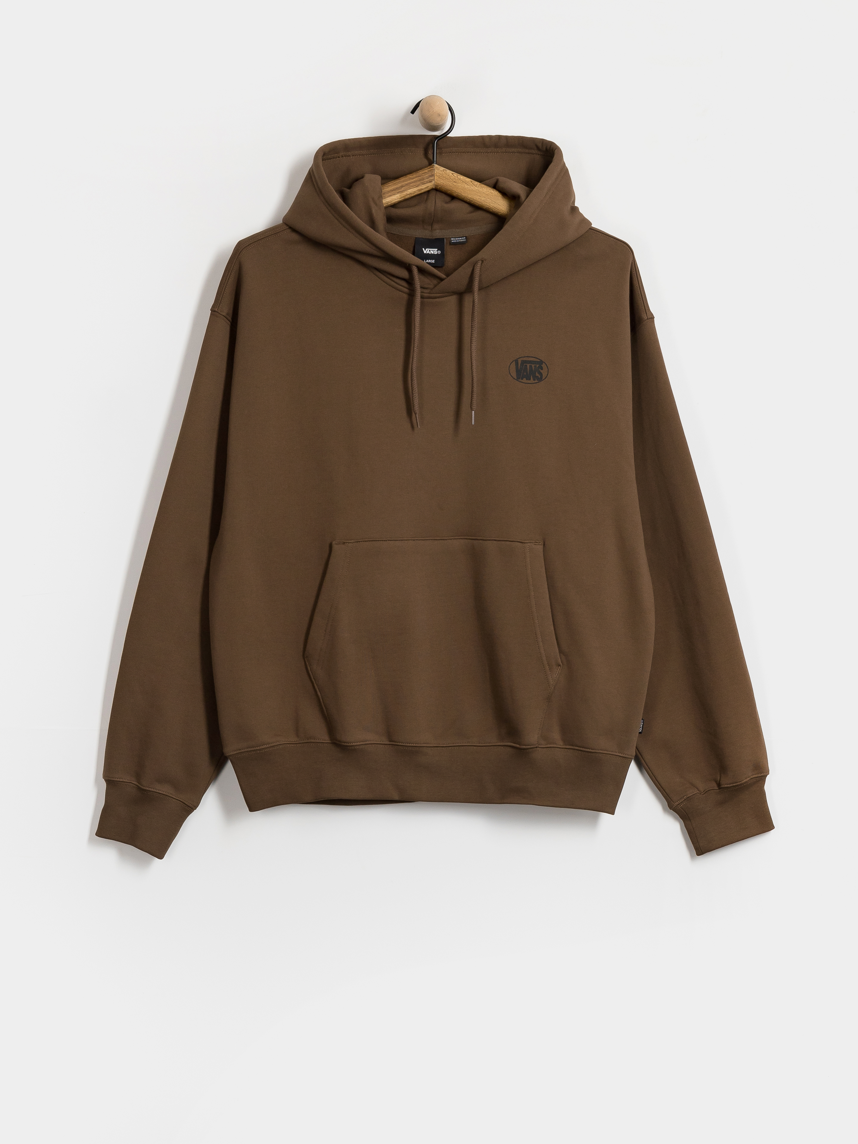 Mikina s kapucňou Vans Oval Logo HD (vintage cocoa)