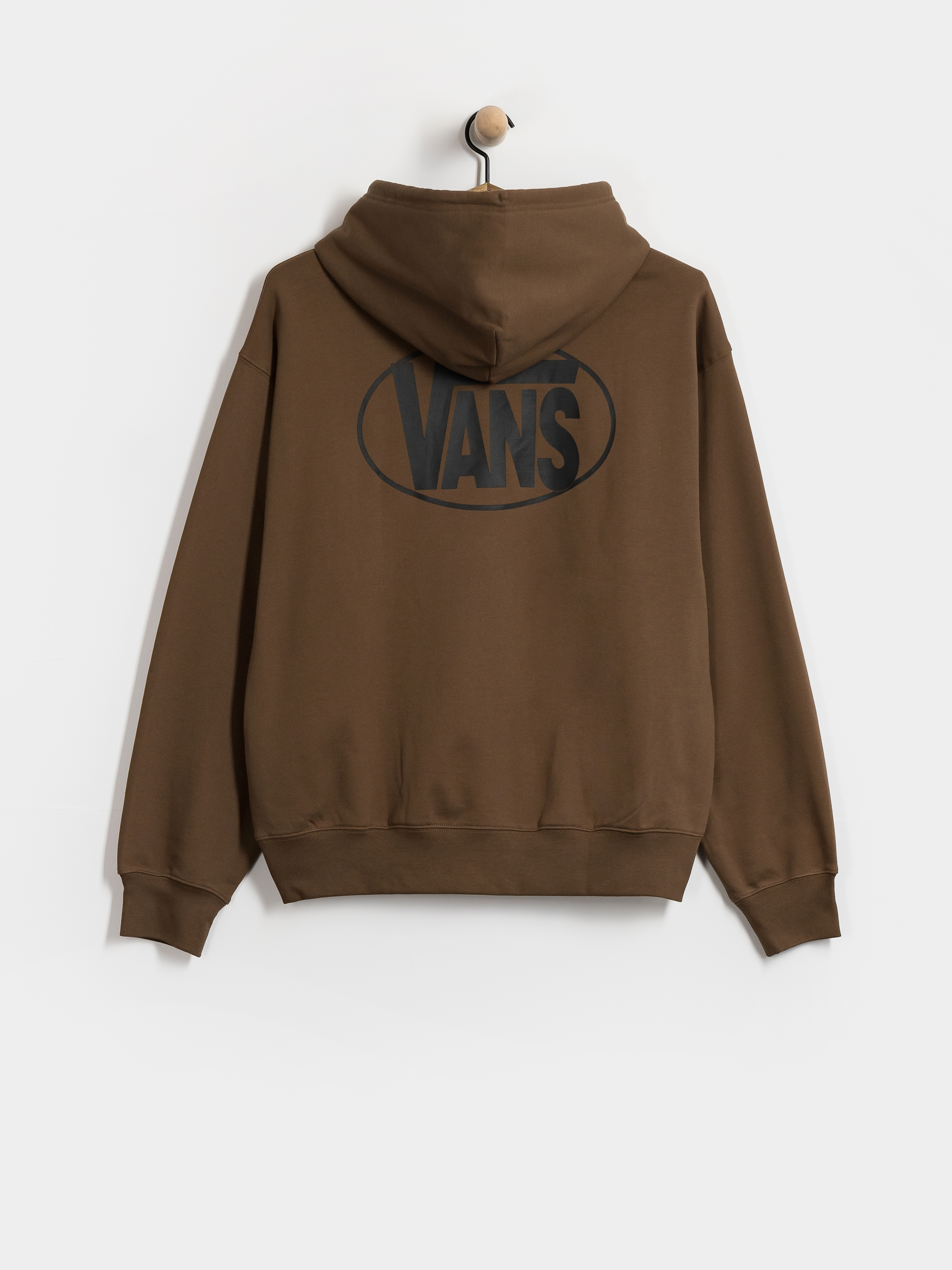 Mikina s kapucu0148ou Vans Oval Logo HD (vintage cocoa)