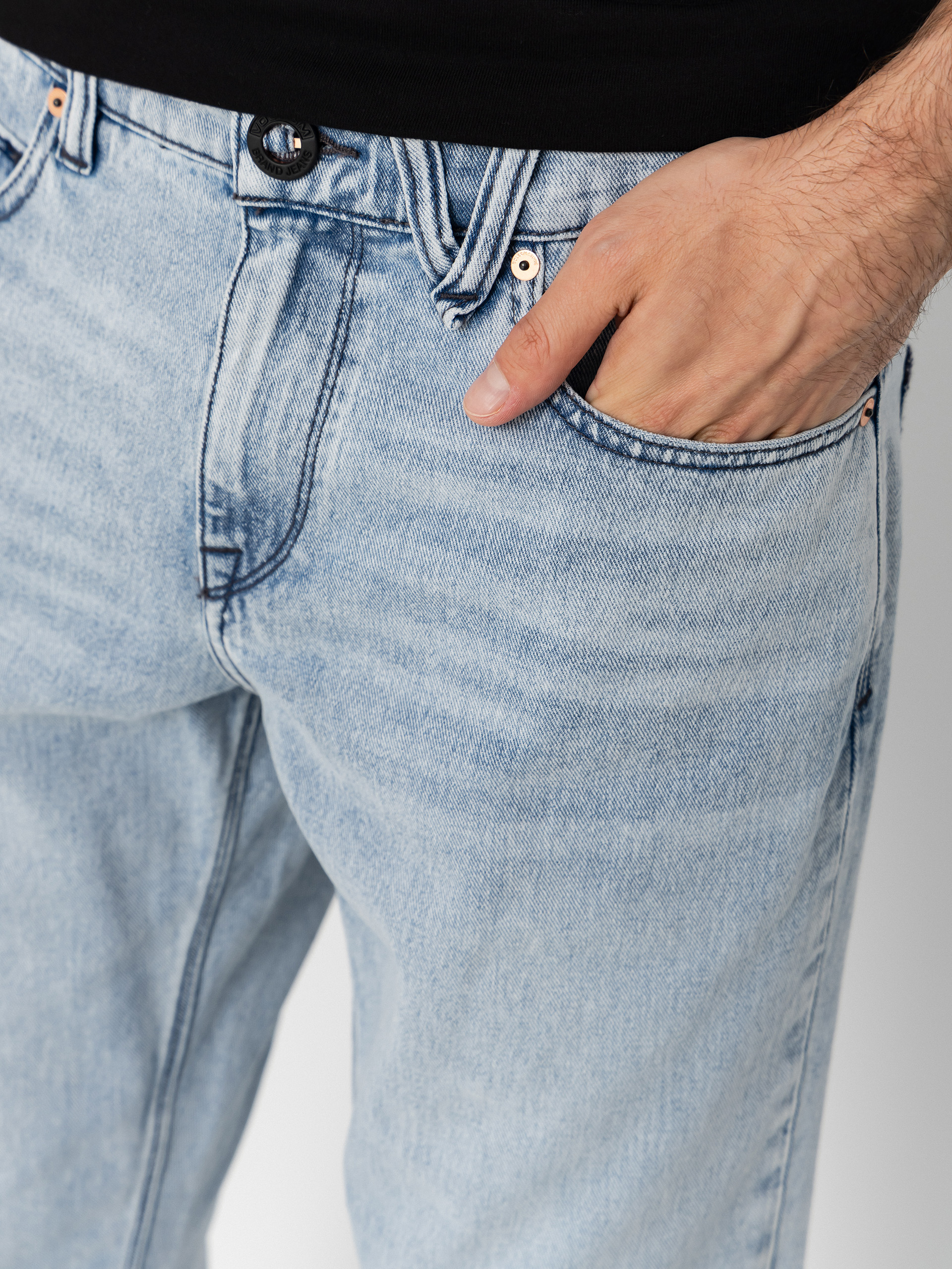 Nohavice Volcom Solver (worn light blue)