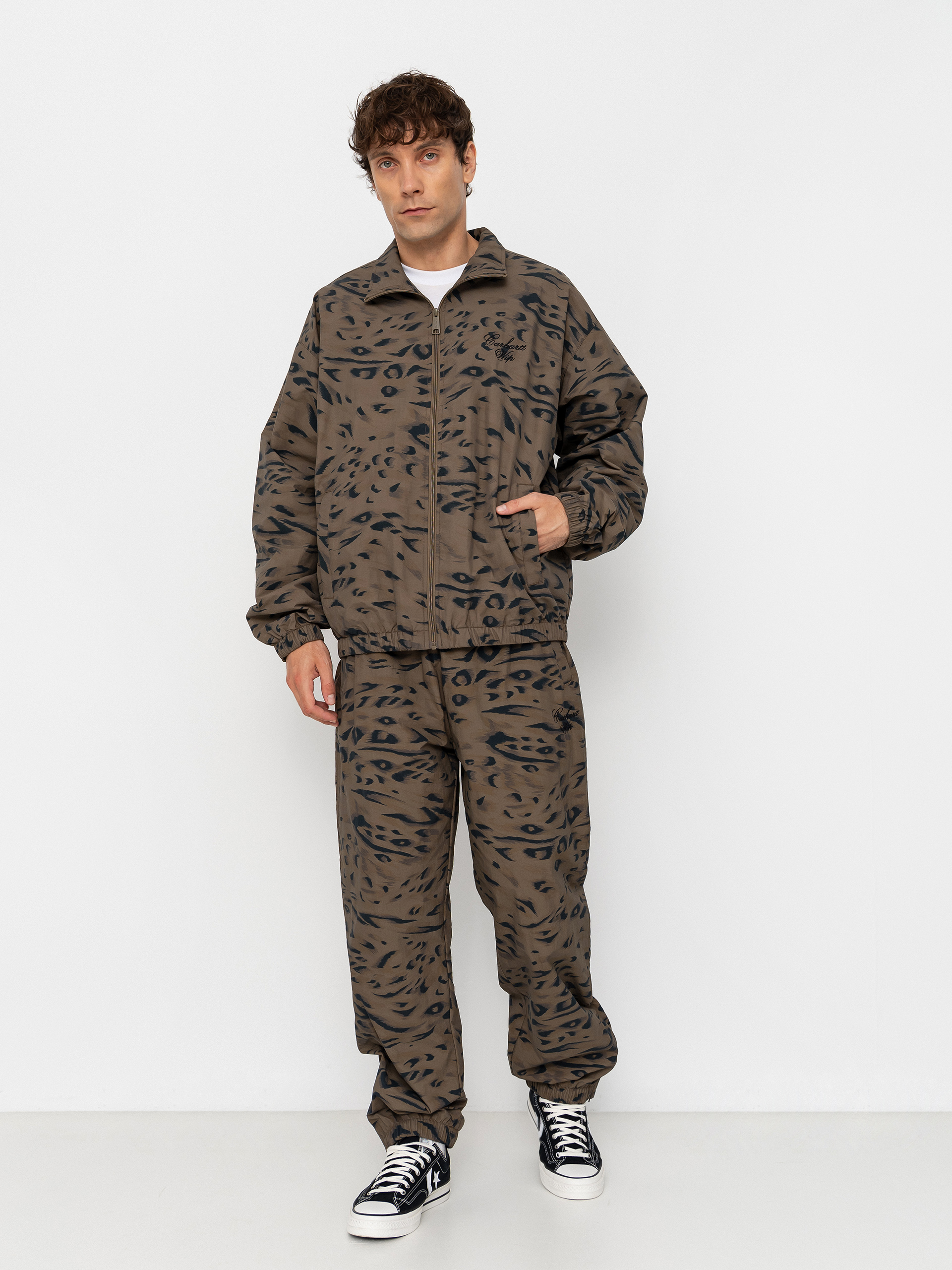 Bunda Carhartt WIP Travon (duck feather print cypress/black)