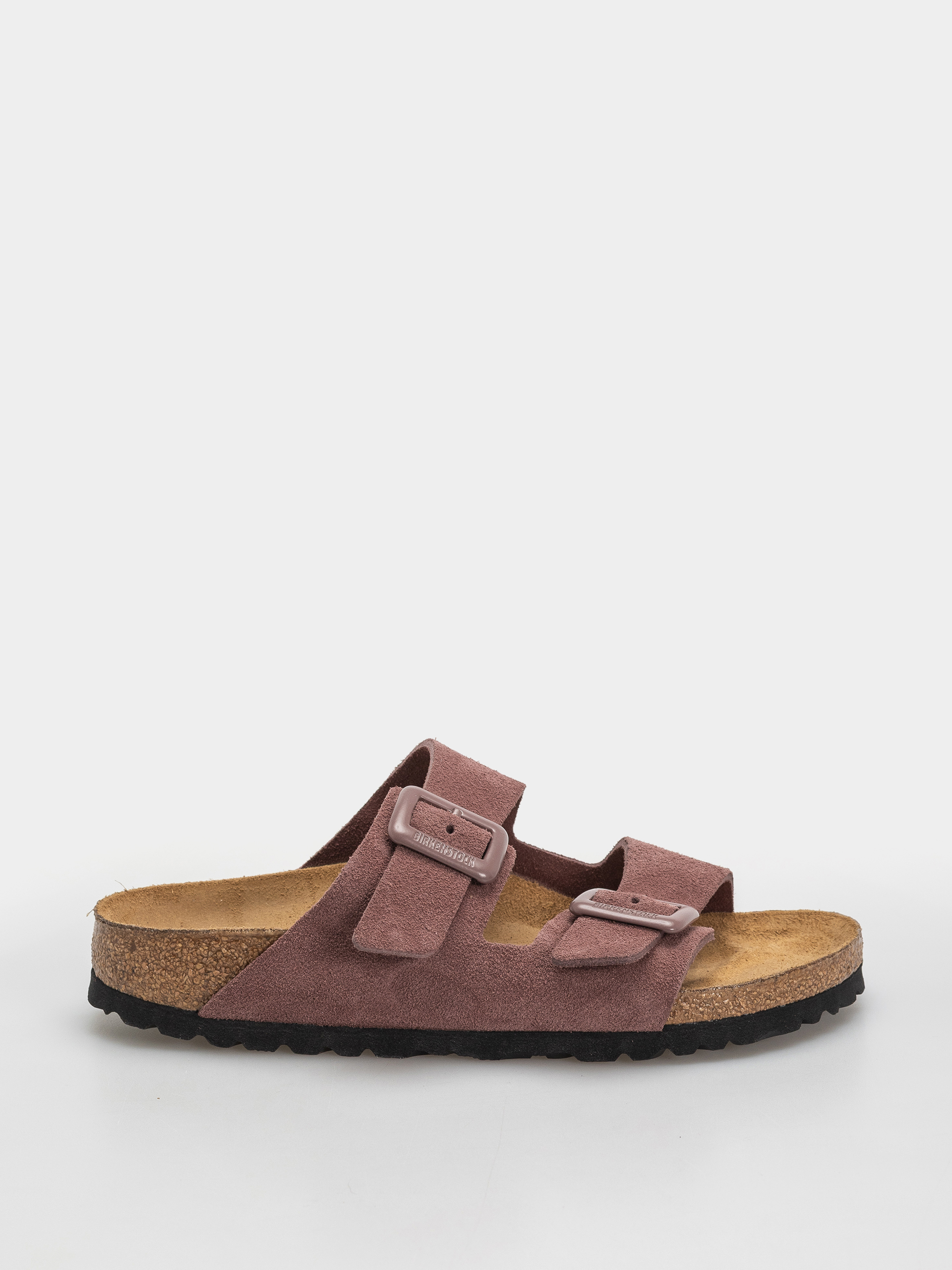 u0160u013eapky Birkenstock Arizona Suede Leather Cushion Buckle Narrow Wmn (pepper)