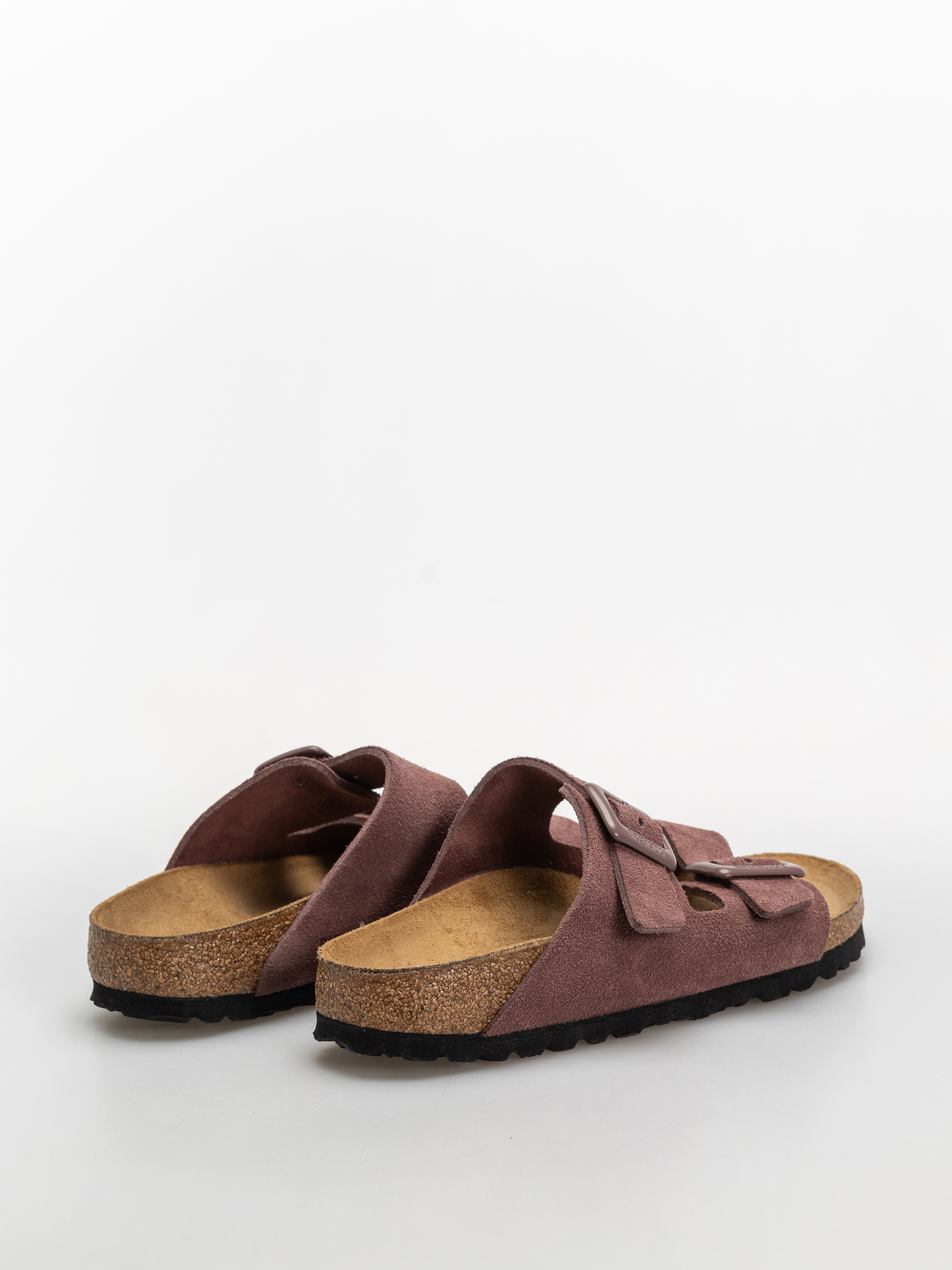 Šľapky Birkenstock Arizona Suede Leather Cushion Buckle Narrow Wmn (pepper)