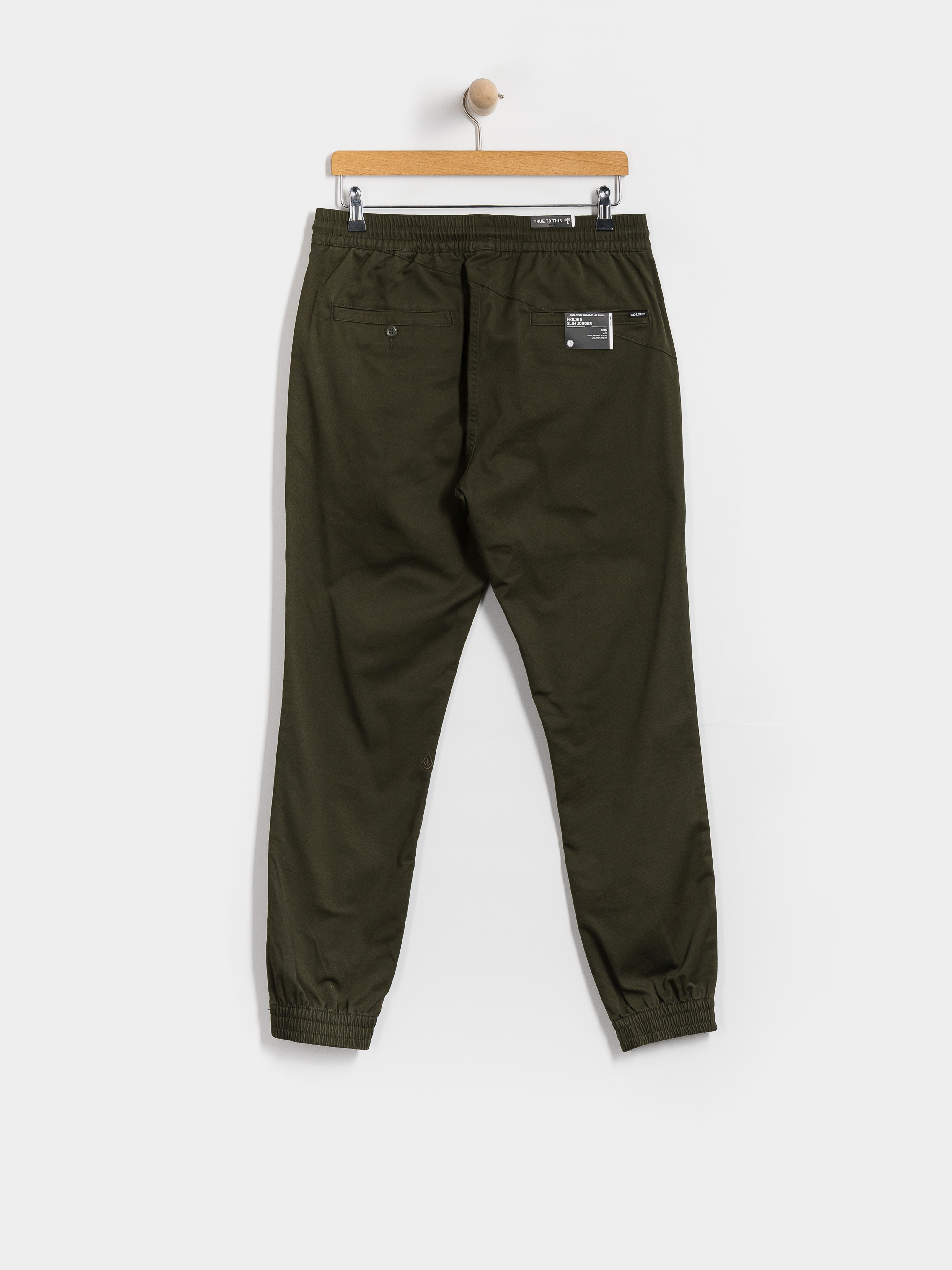 Nohavice Volcom Frickin Slim Jogger (dark green)