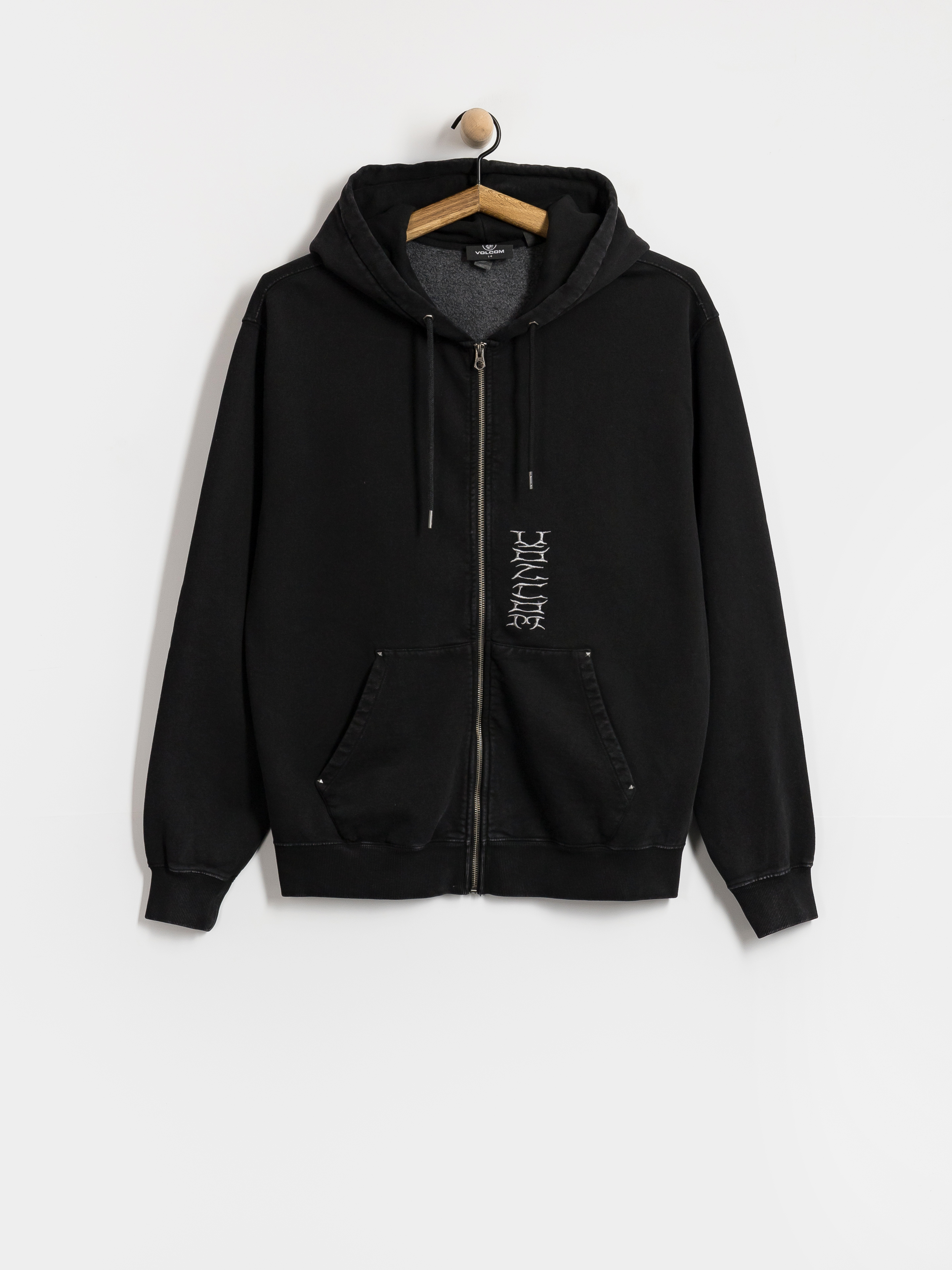 Mikina s kapucňou Volcom Studder ZHD (black)