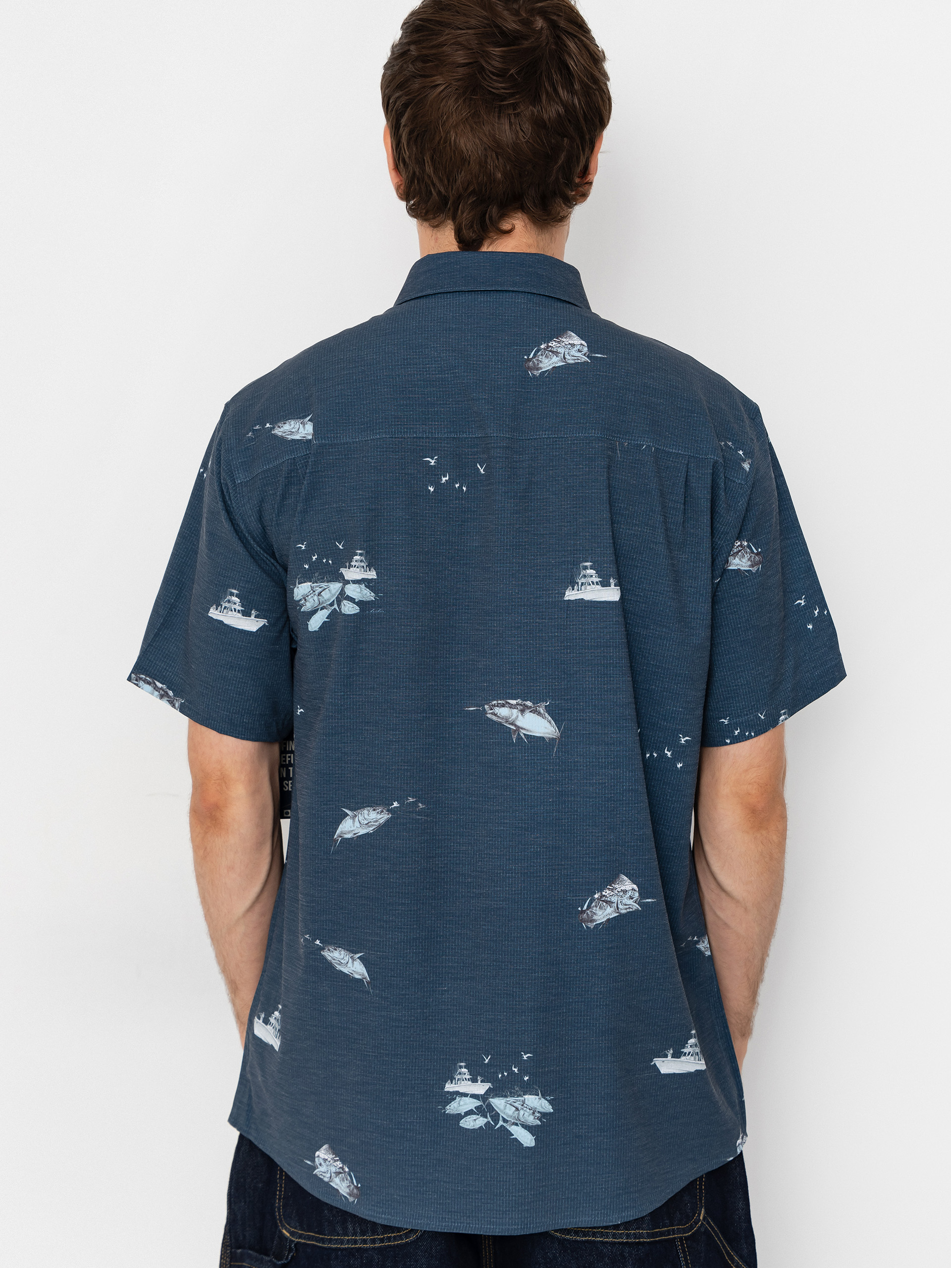 Košeľa Salty Crew Breezer Perf Button Up (midnight navy)