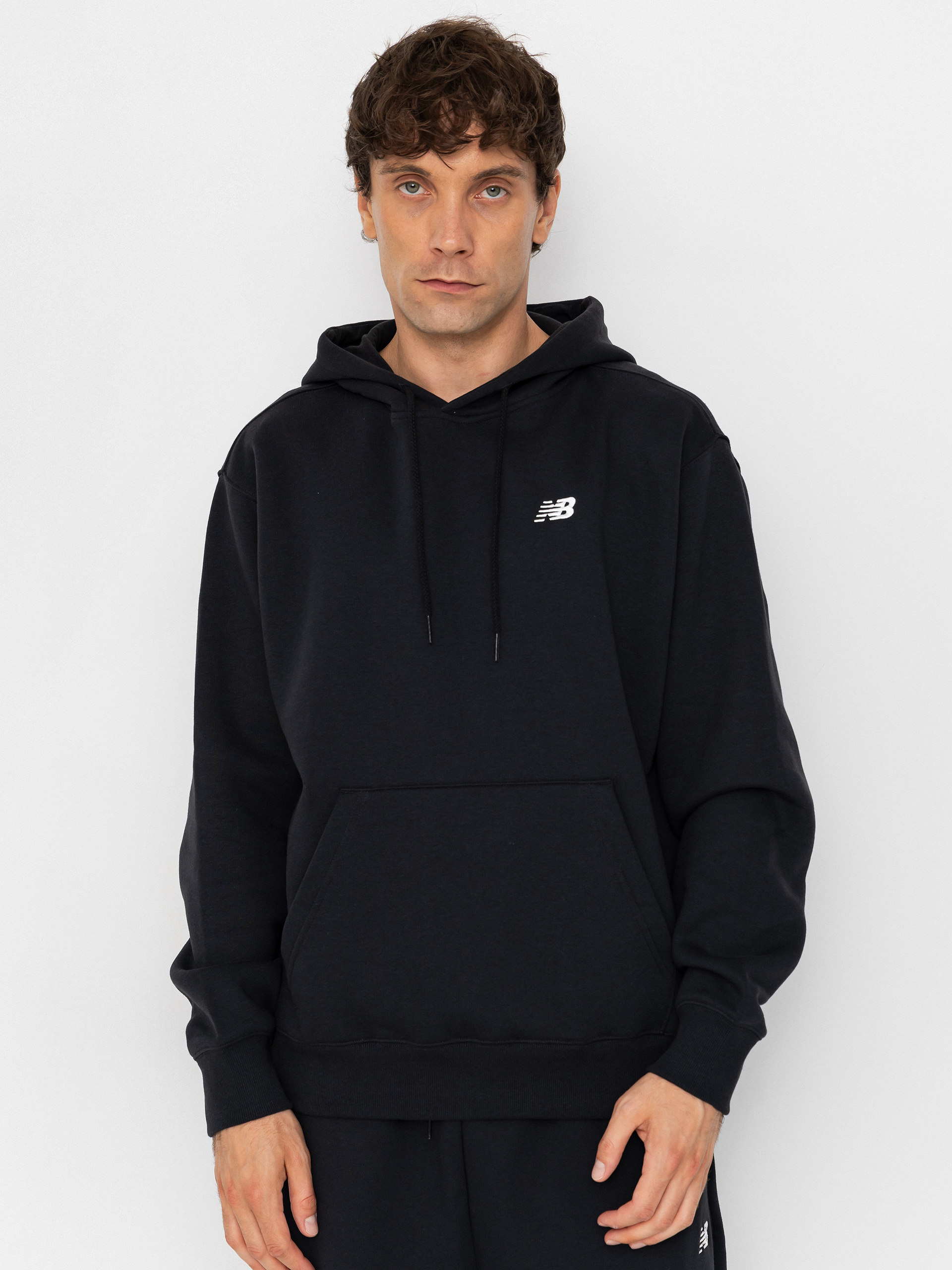 Mikina s kapucňou New Balance Sport Essentials Fleece HD (black)