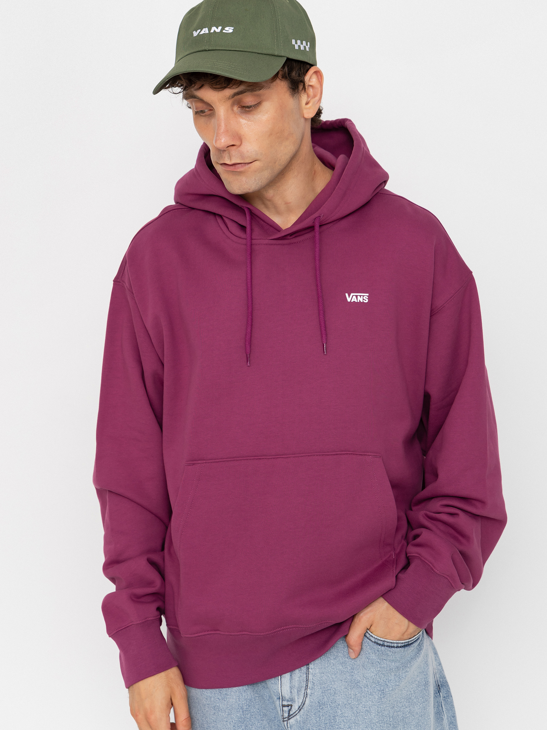 Mikina s kapucu0148ou Vans Left Chest HD (mystic mulberry)