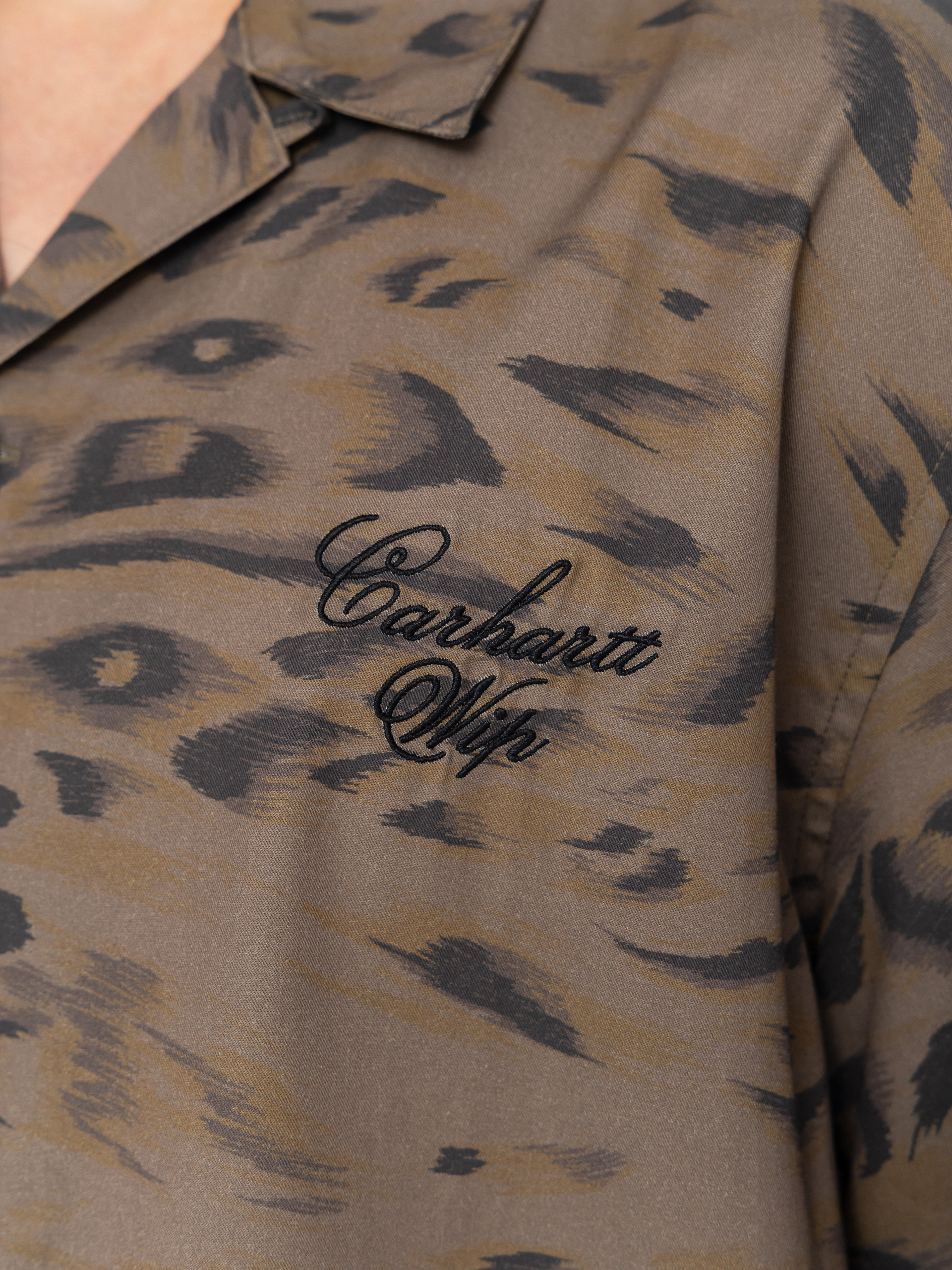 Košeľa Carhartt WIP Travon (duck feather print cypress/black)