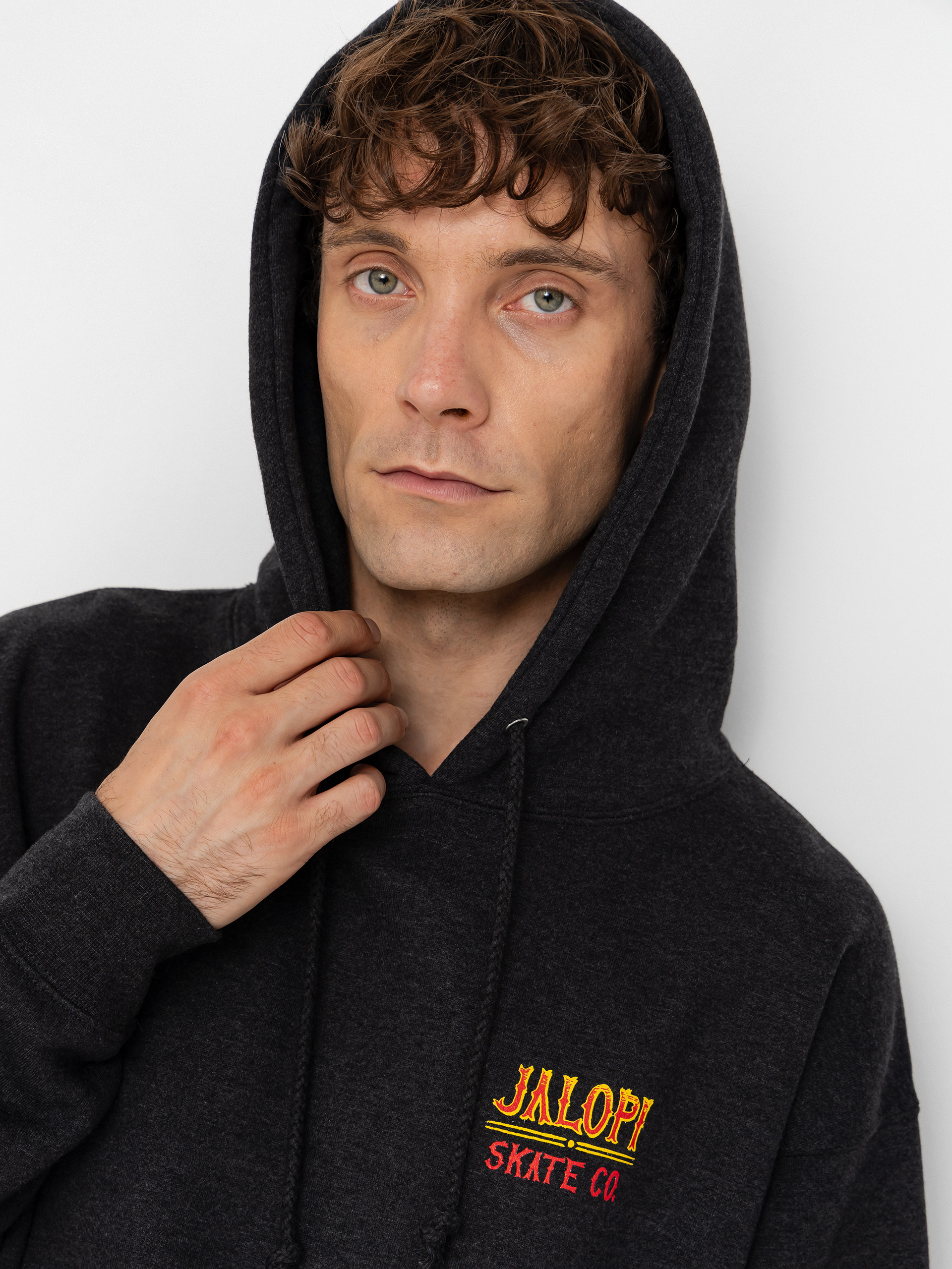 Mikina s kapucňou Antihero Jalopi Returns HD (charcoal heather w/multi color prints)
