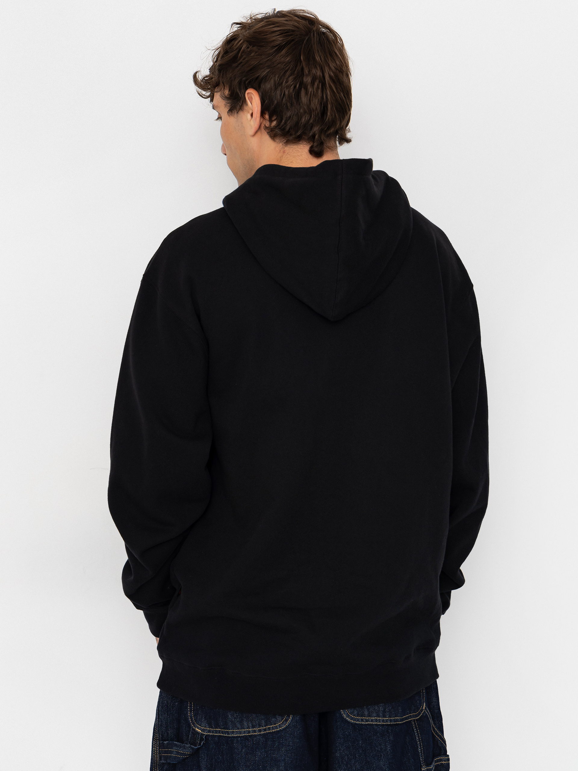 Mikina s kapucňou Spitfire Team Bighead HD (black w/red white black embroidery)