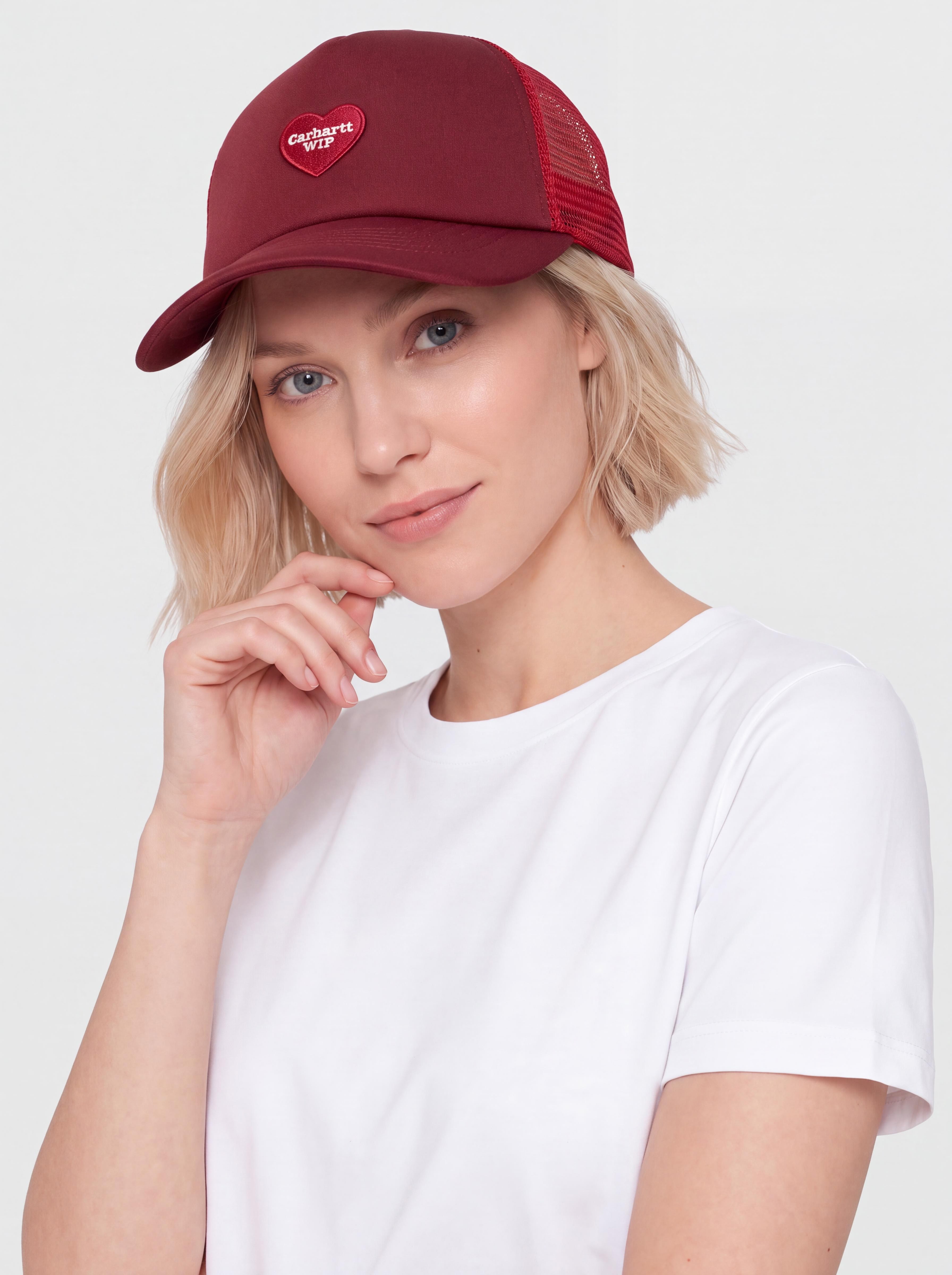 Šiltovka Carhartt WIP Heart Patch Trucker (scarlet)