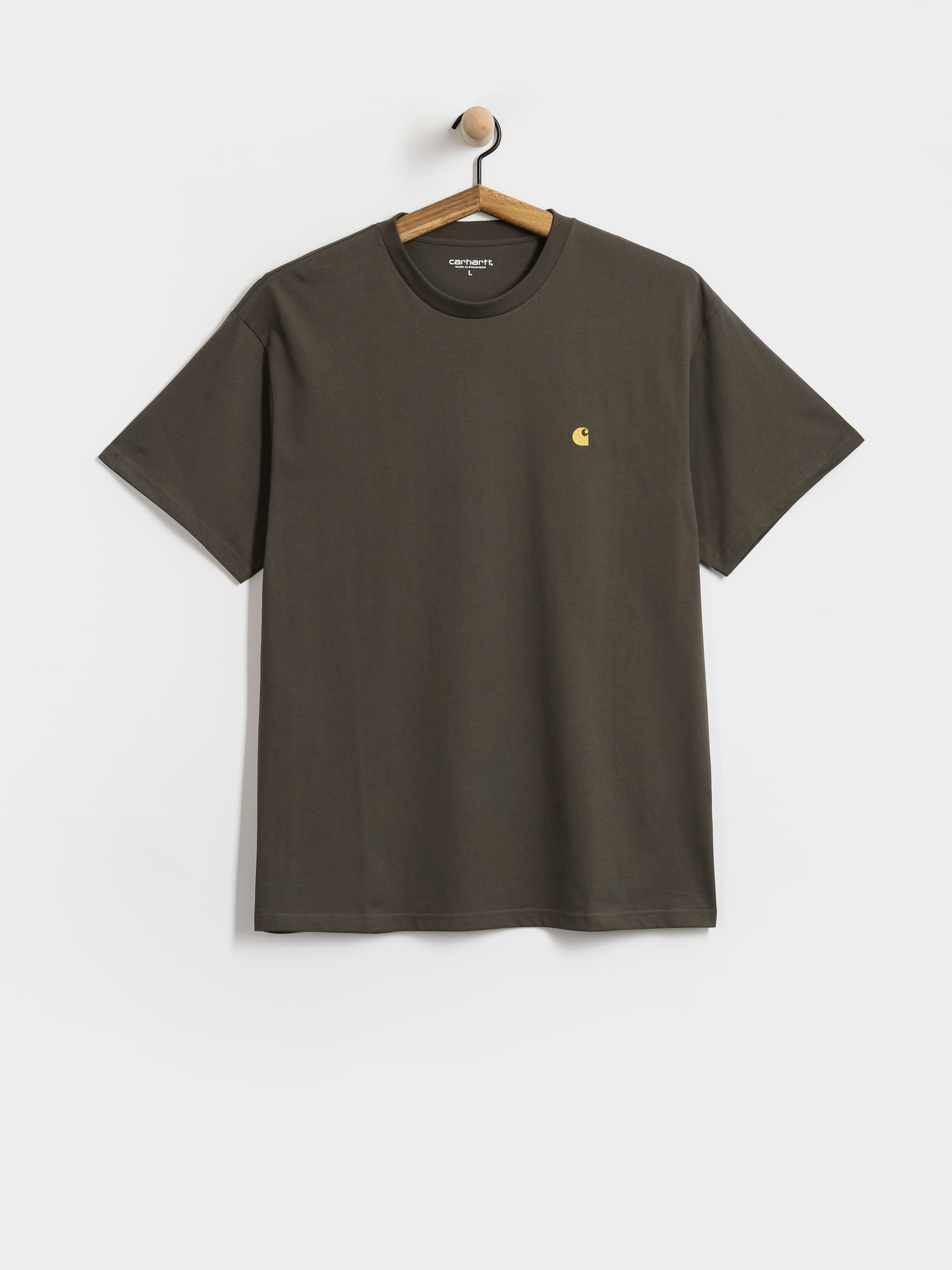 Tričko Carhartt WIP Chase (shungite/gold)