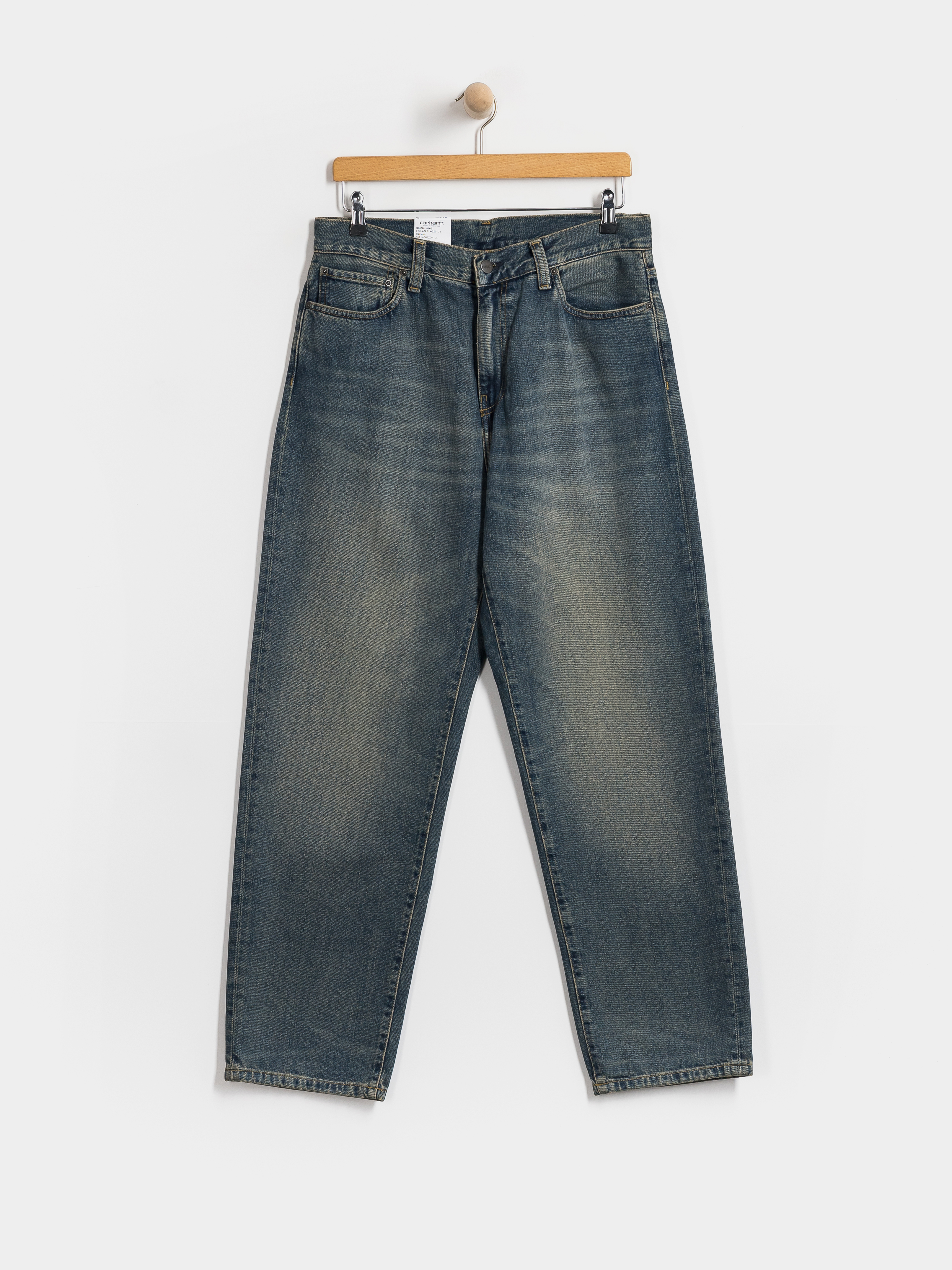 Nohavice Carhartt WIP Aaron (blue/worn used wash)