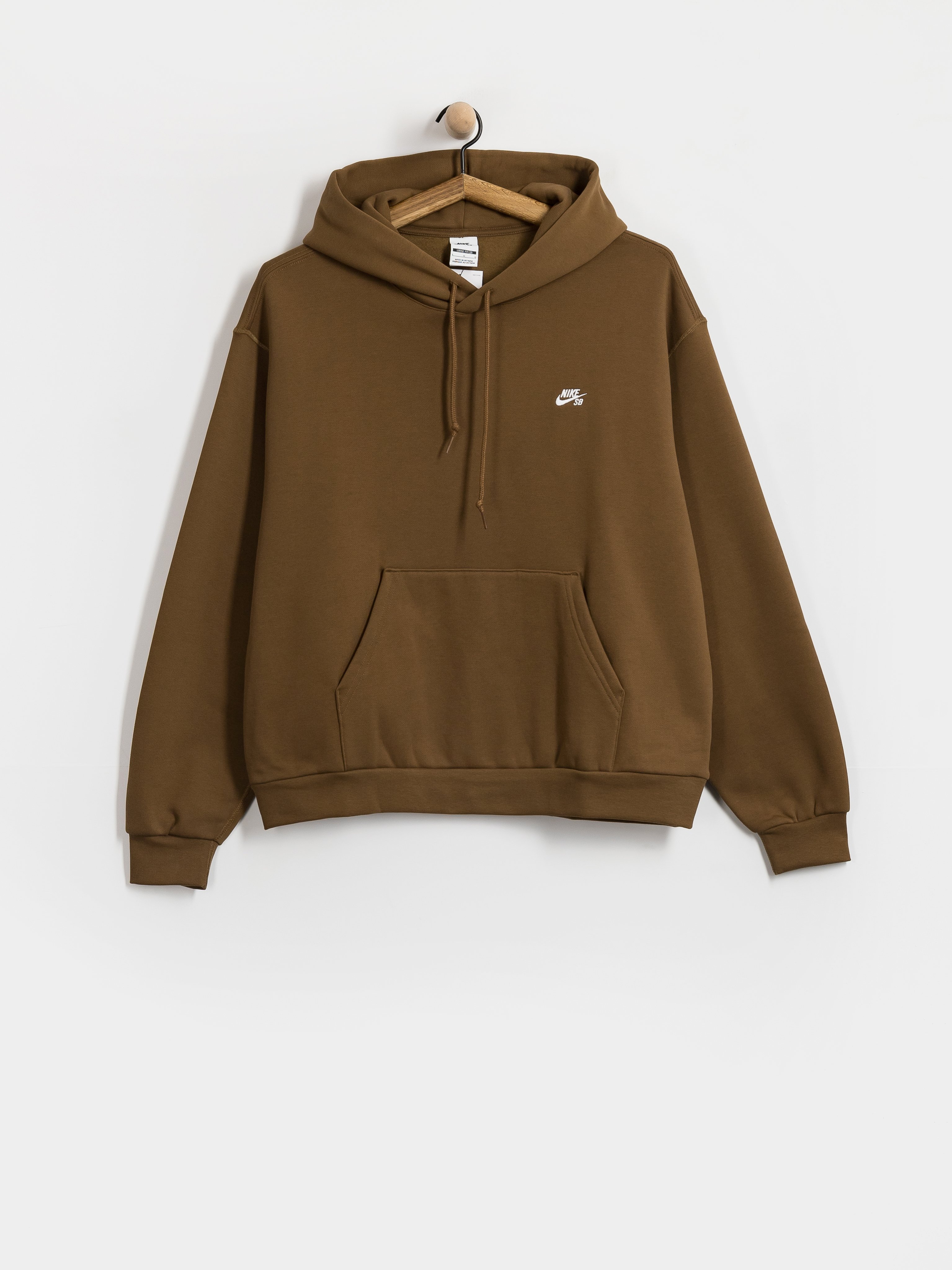 Mikina s kapucňou Nike SB Essential Logo HD (mosswood brown/white)