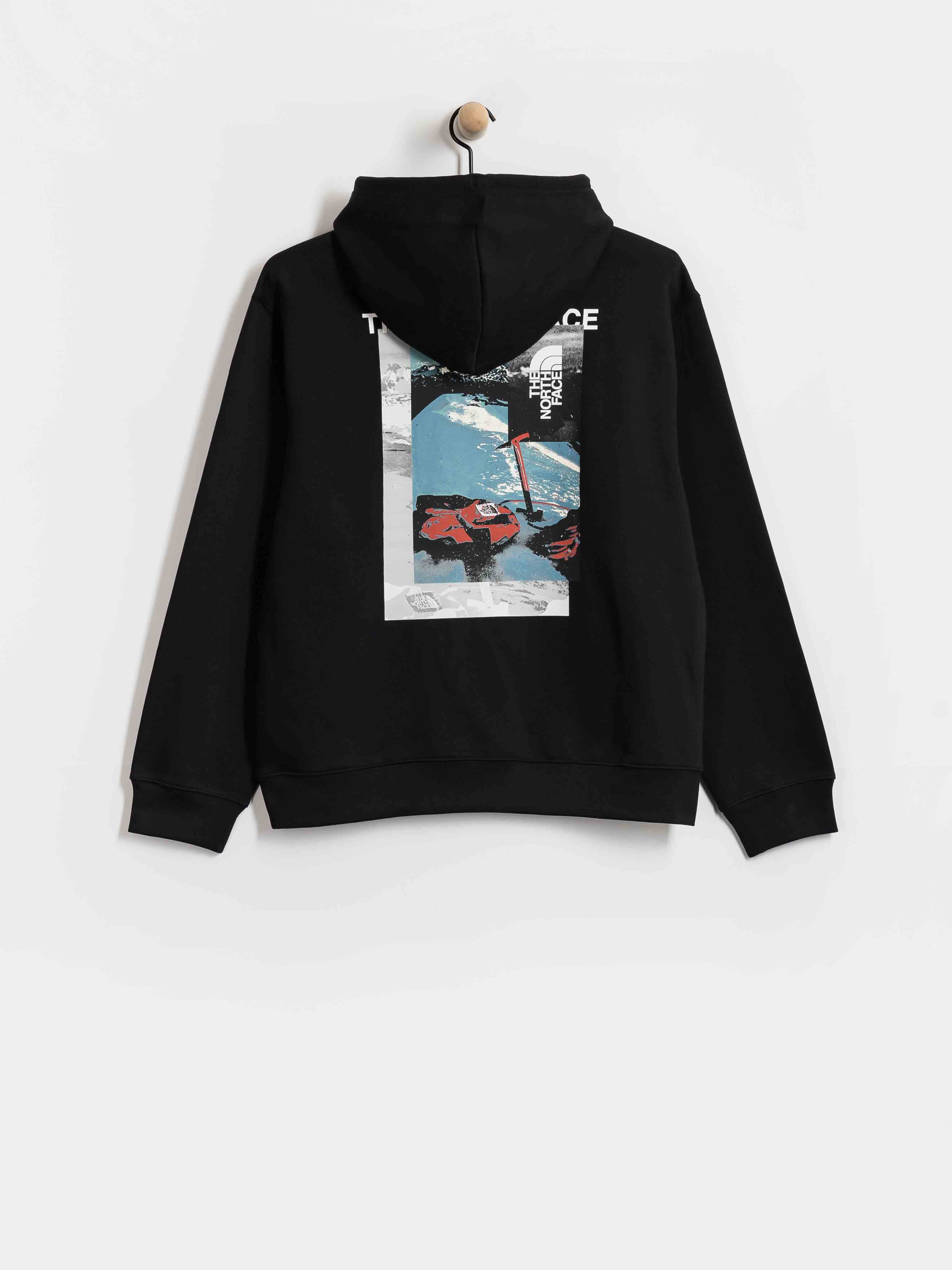 Mikina s kapucňou The North Face Apex 75 Collage Relaxed HD (tnf black)