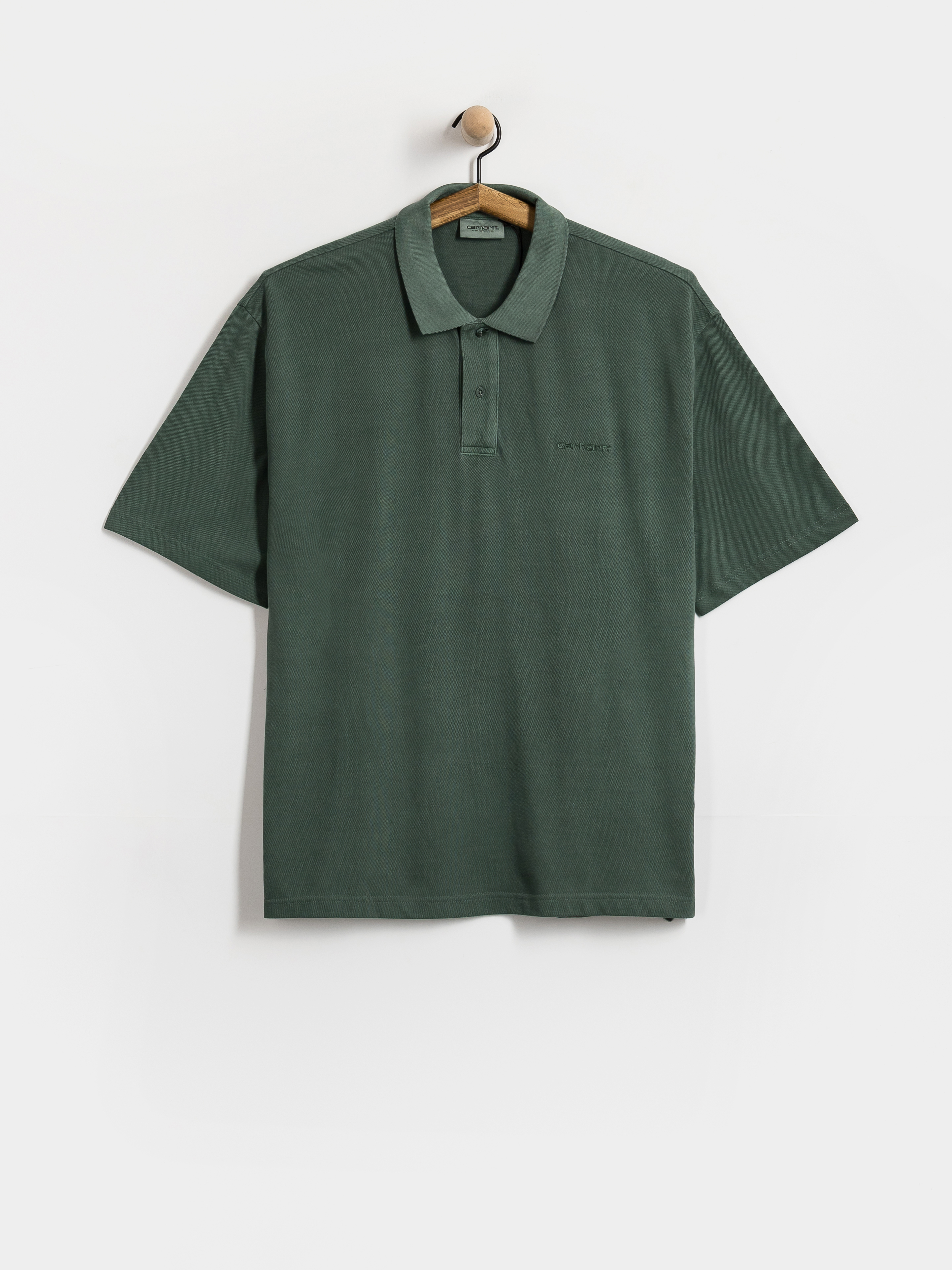 Tričko Carhartt WIP Wayne Polo (dark scarab/garment dyed)