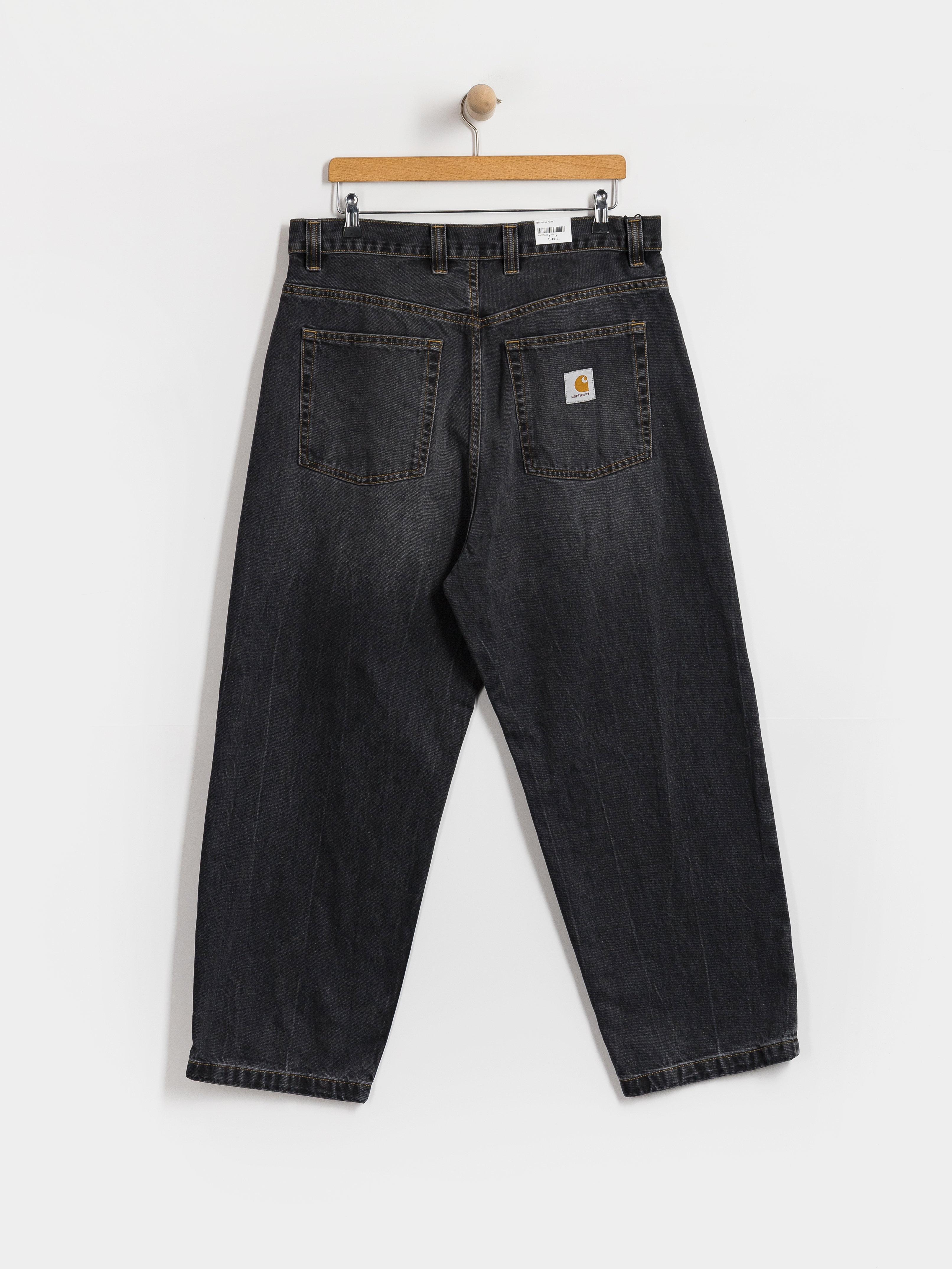 Nohavice Carhartt WIP Brandon (black/marble used wash)